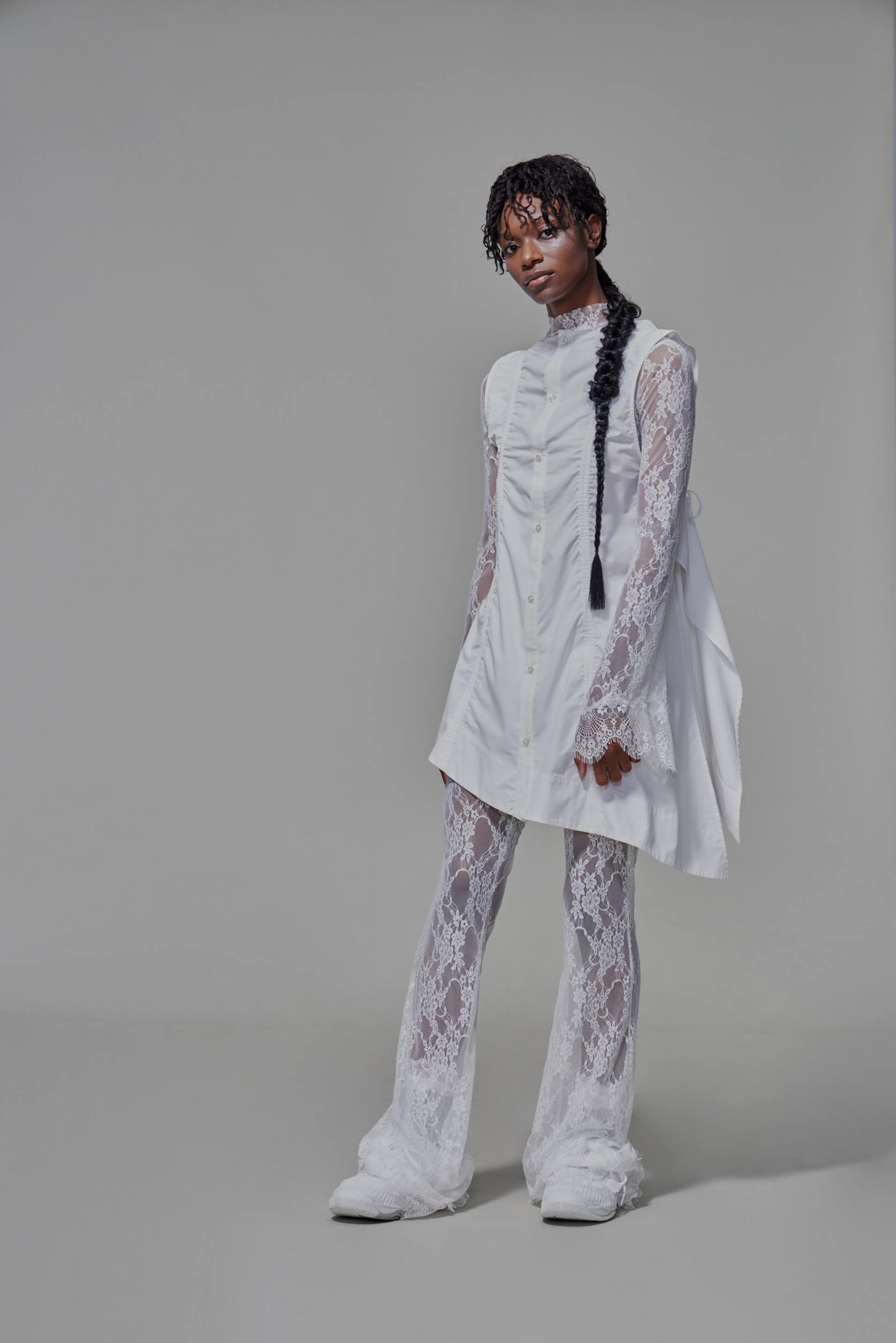 03 Two-piece Apron Vest White