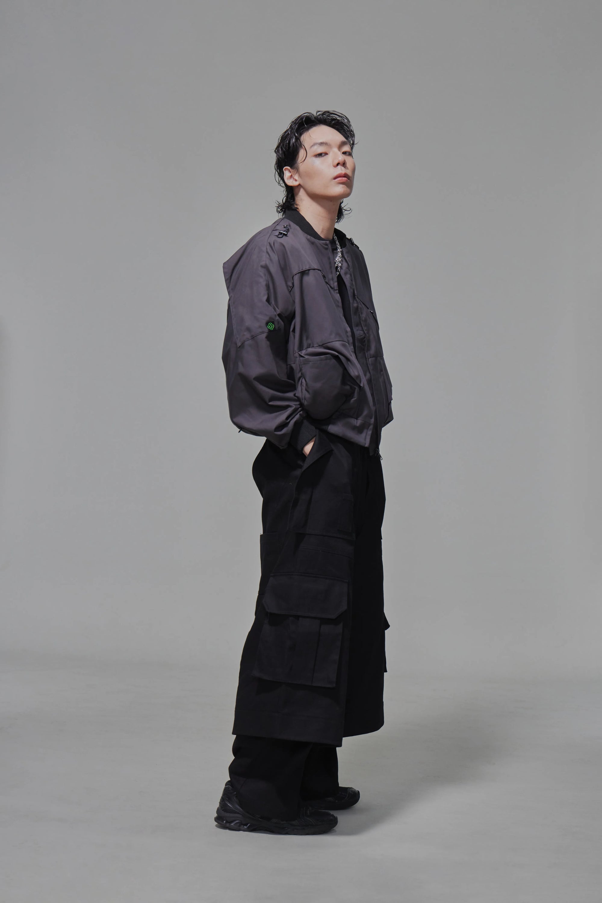 03 Wide-legged Skirt Trousers Black