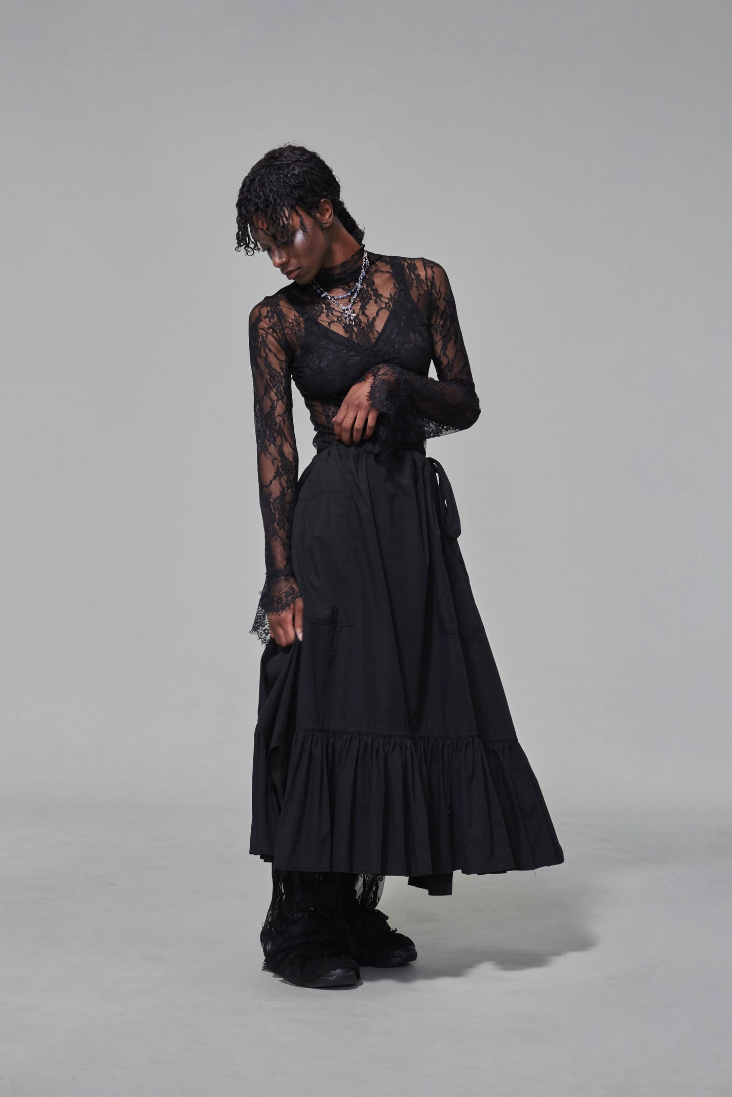 03 Zero Waste Ruffle Cake Skirt Black