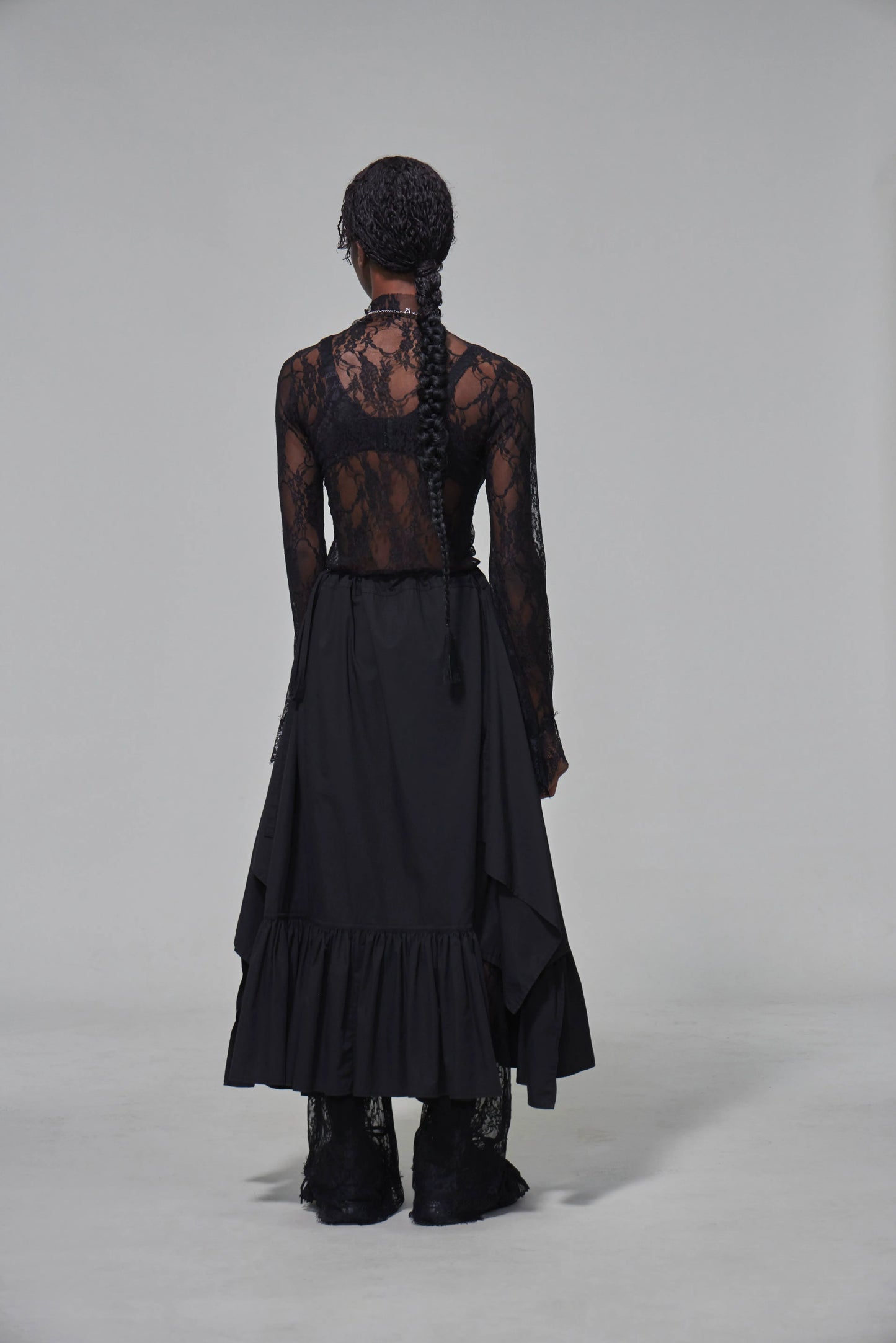 03 Zero Waste Ruffle Cake Skirt Black
