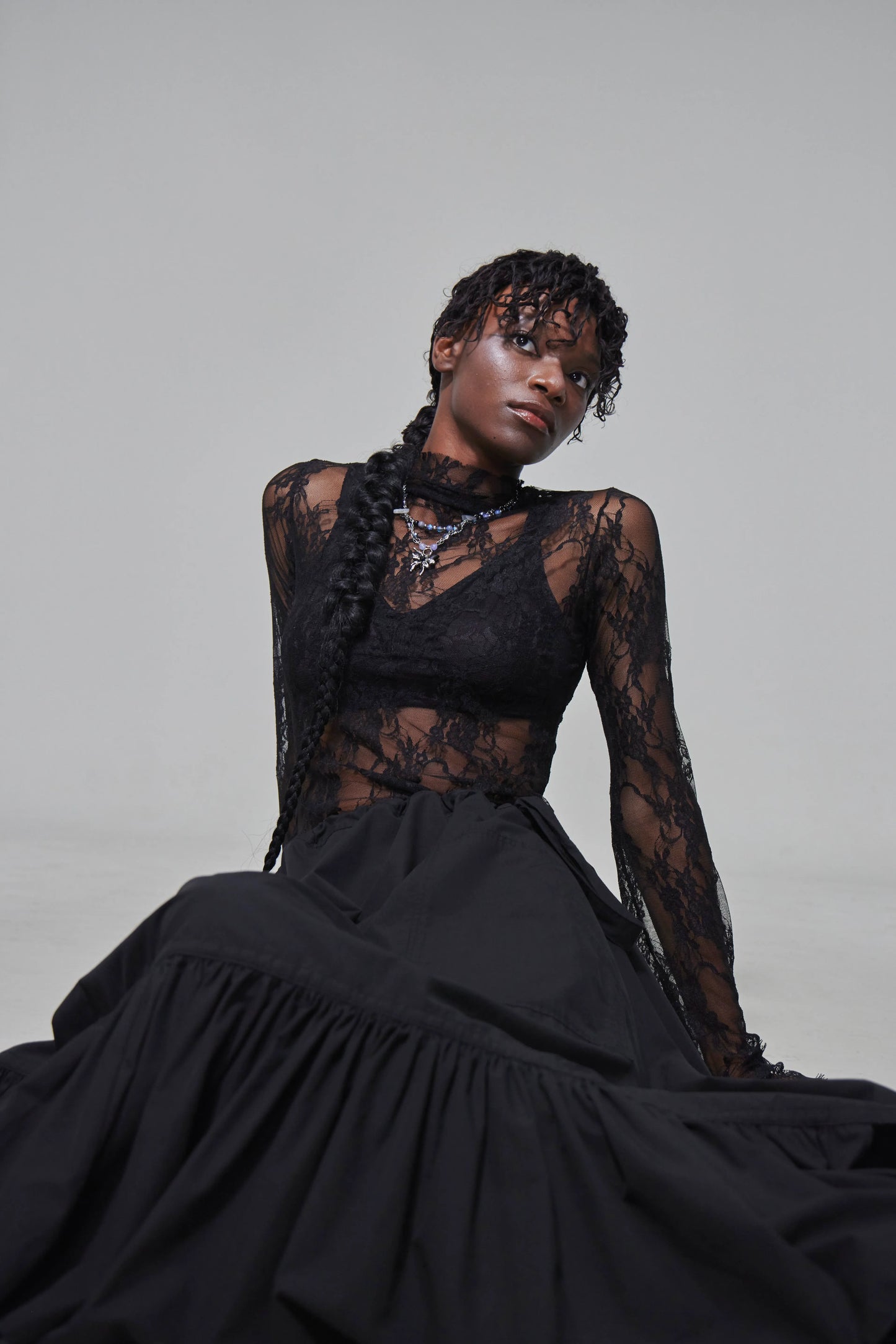 03 Zero Waste Ruffle Cake Skirt Black