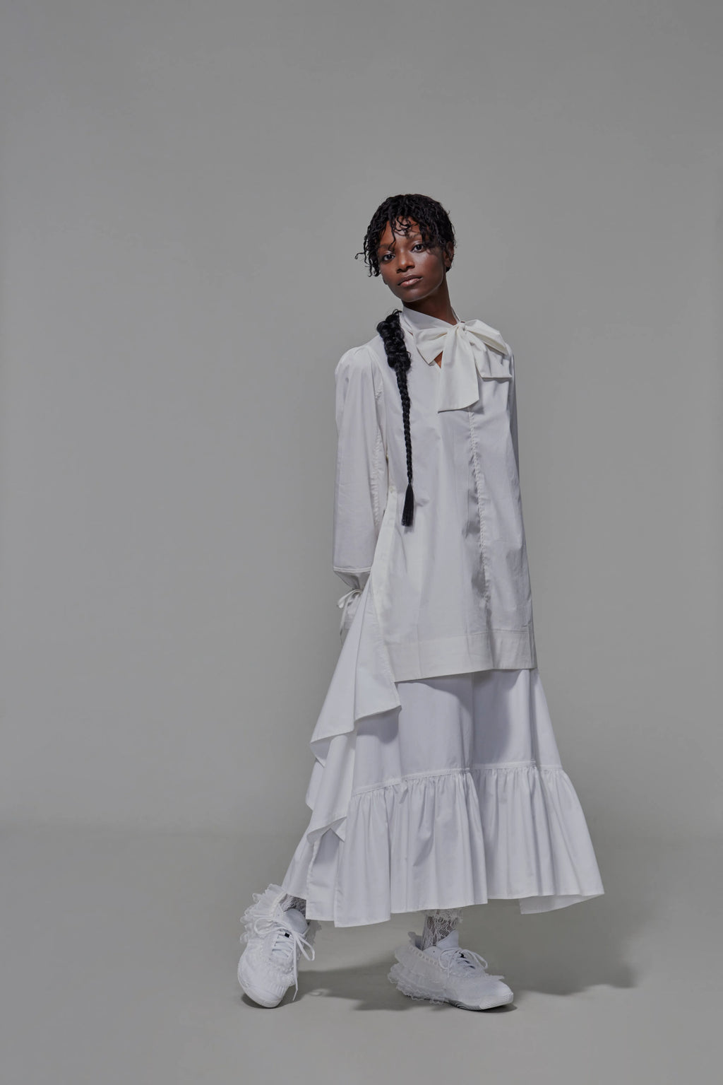 03 Zero Waste Ruffle Cake Skirt White