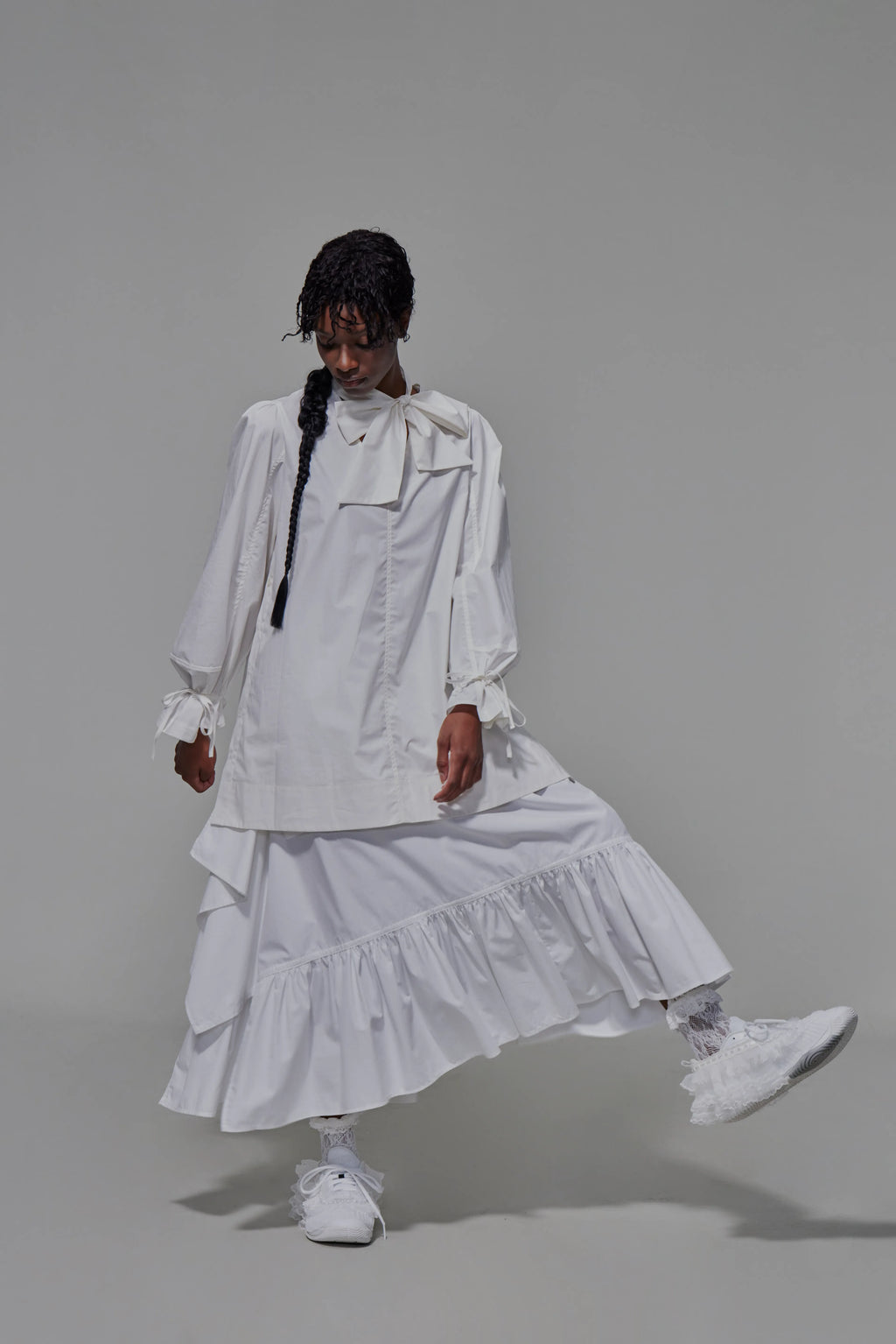 03 Zero Waste Ruffle Cake Skirt White