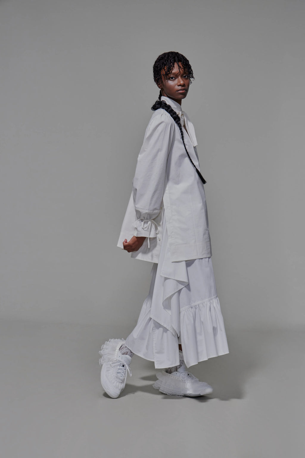 03 Zero Waste Ruffle Cake Skirt White