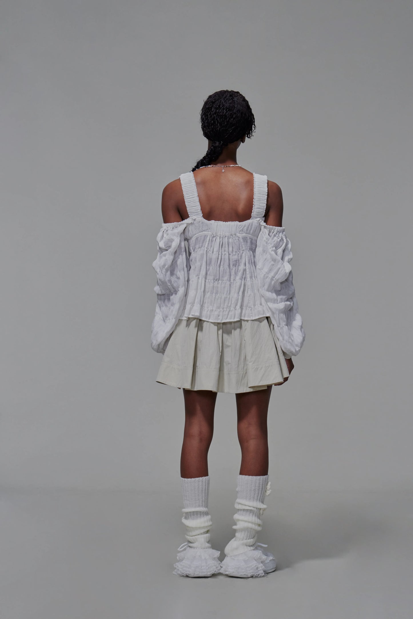 03 Gathered Chest Front Tie Top