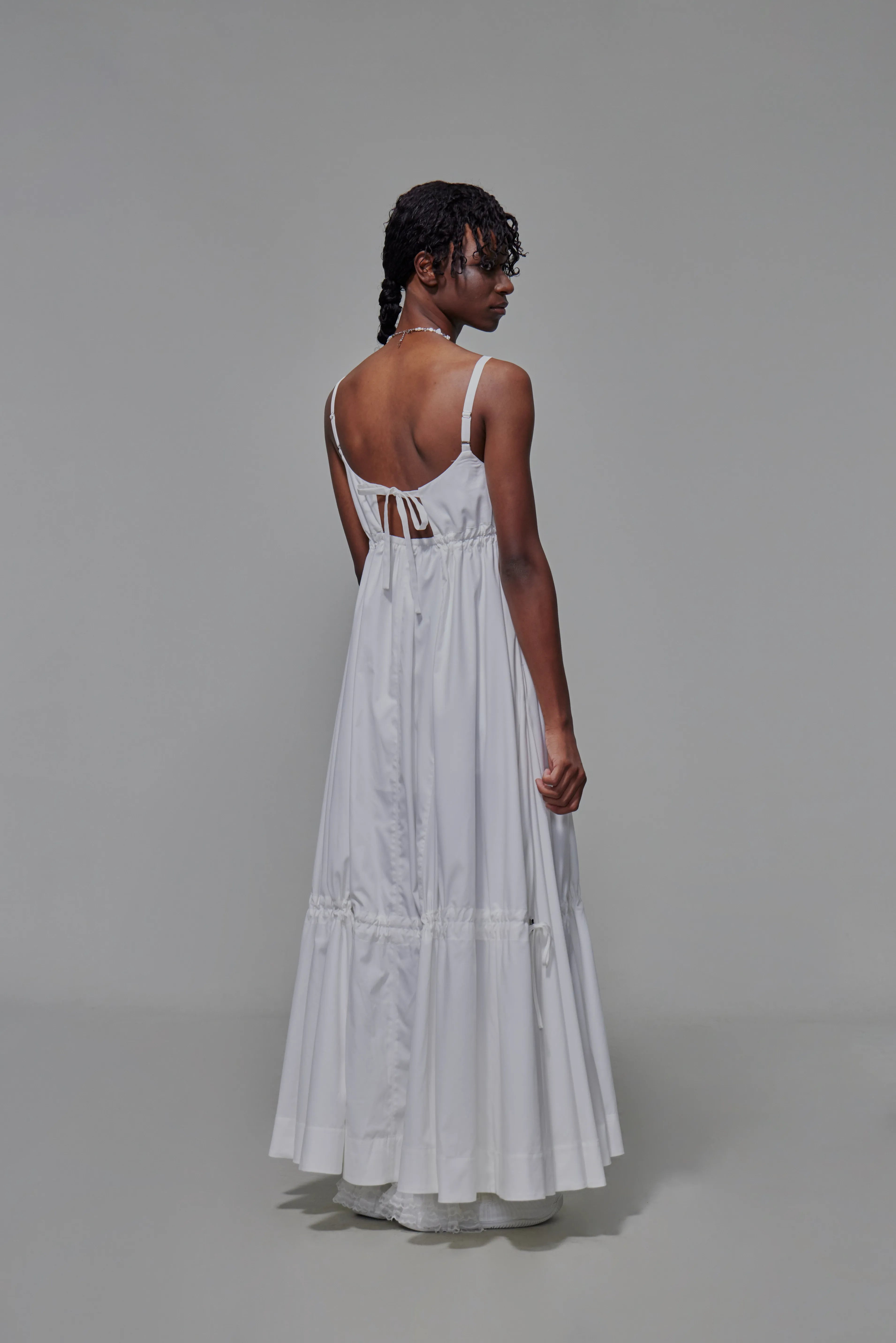 03 Drawstring Empire Maxi Dress PCES 03 Drawstring Empire Maxi Dress PCES