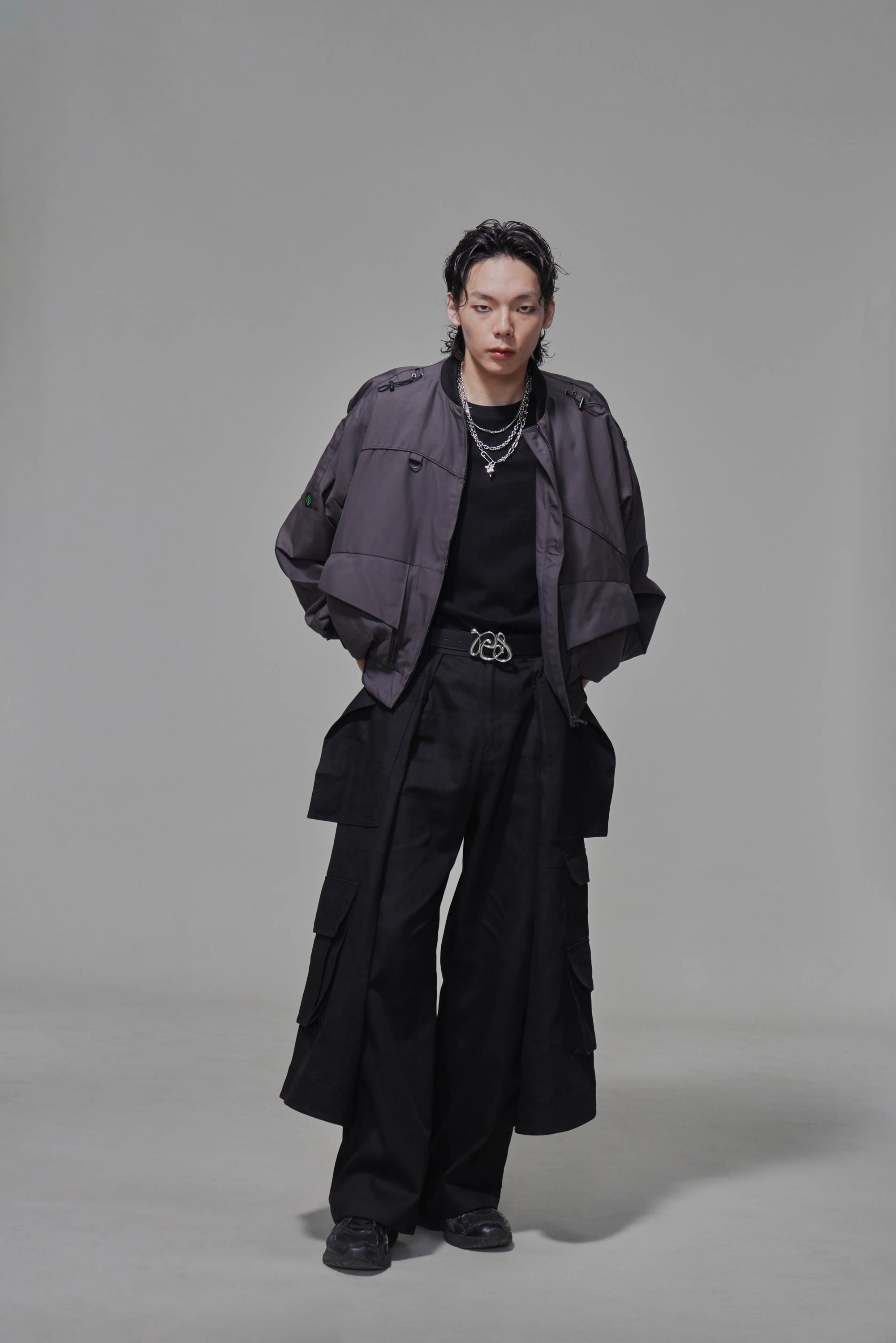 03 Wide-legged Skirt Trousers Black