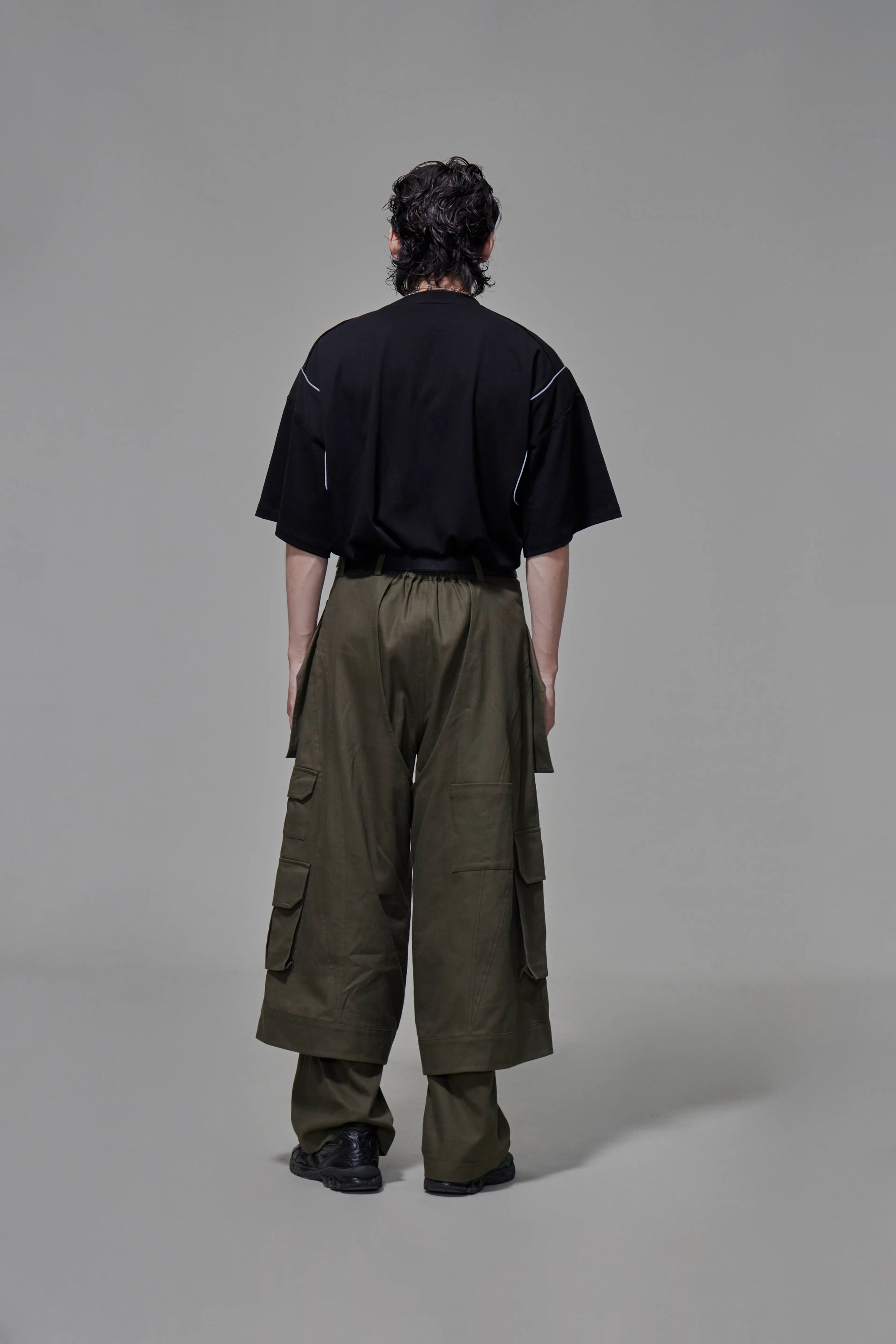 03 Wide-legged Skirt Trousers Green