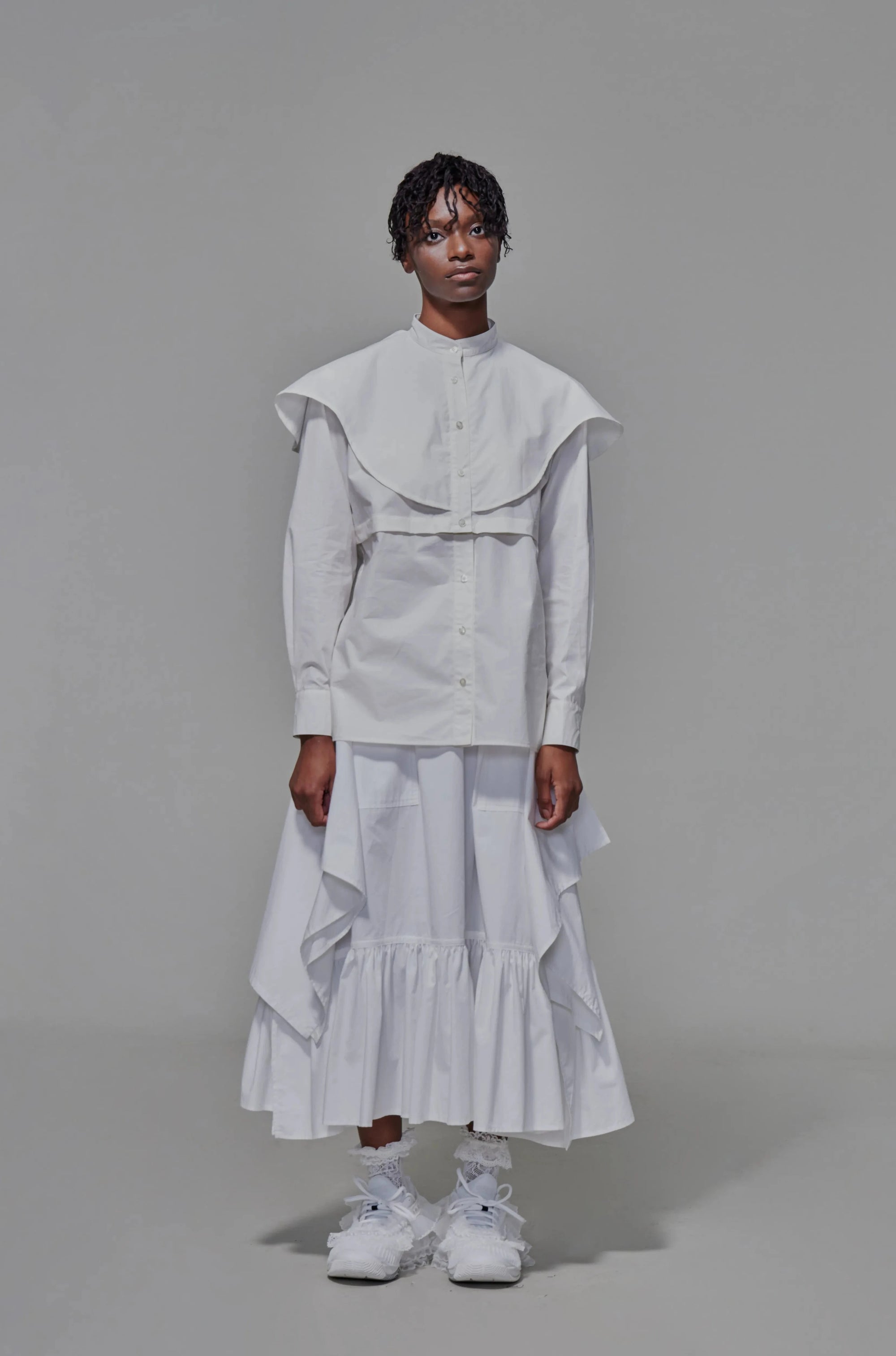 03 Two-way Cape Wallflower Shirt
