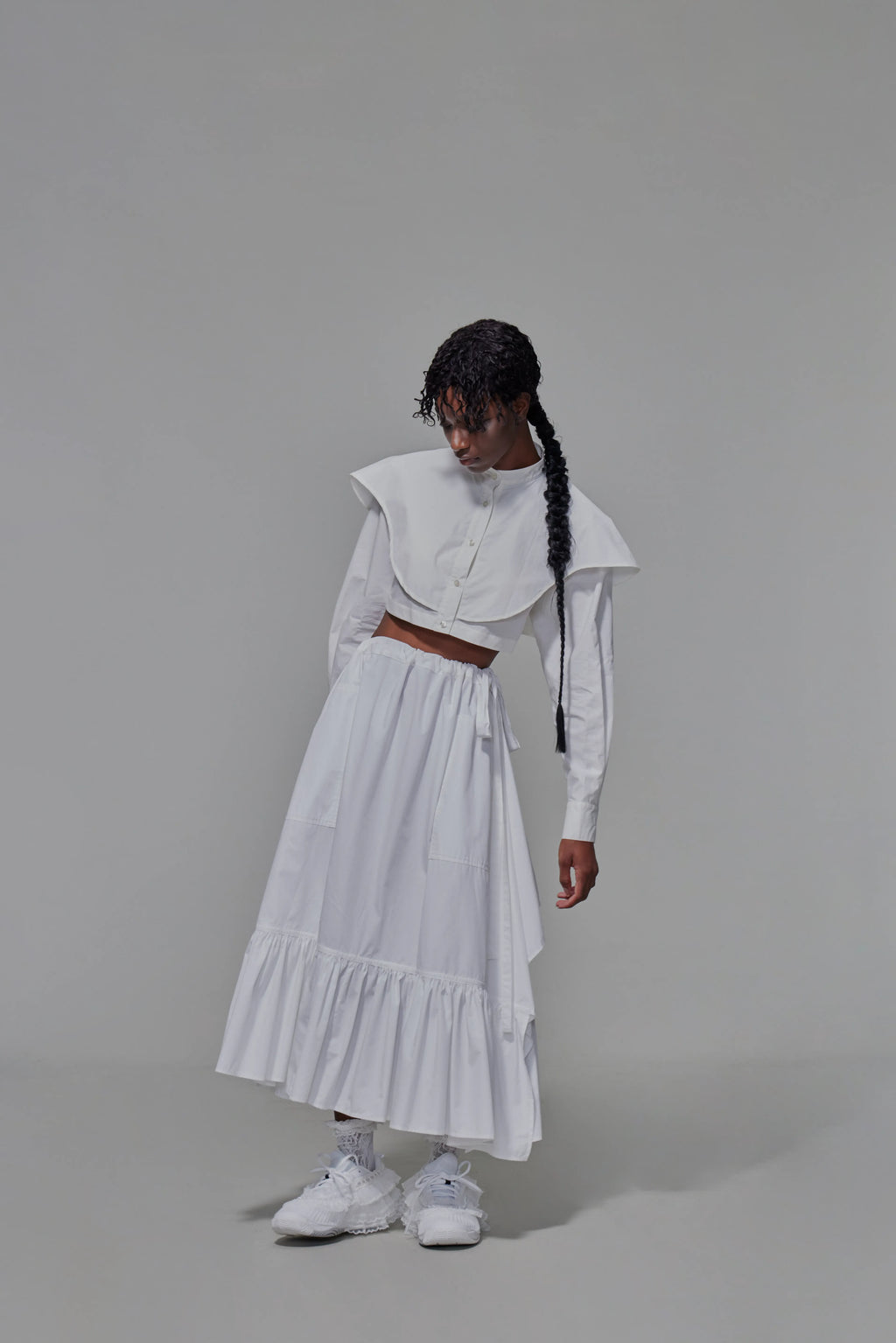 03 Zero Waste Ruffle Cake Skirt White