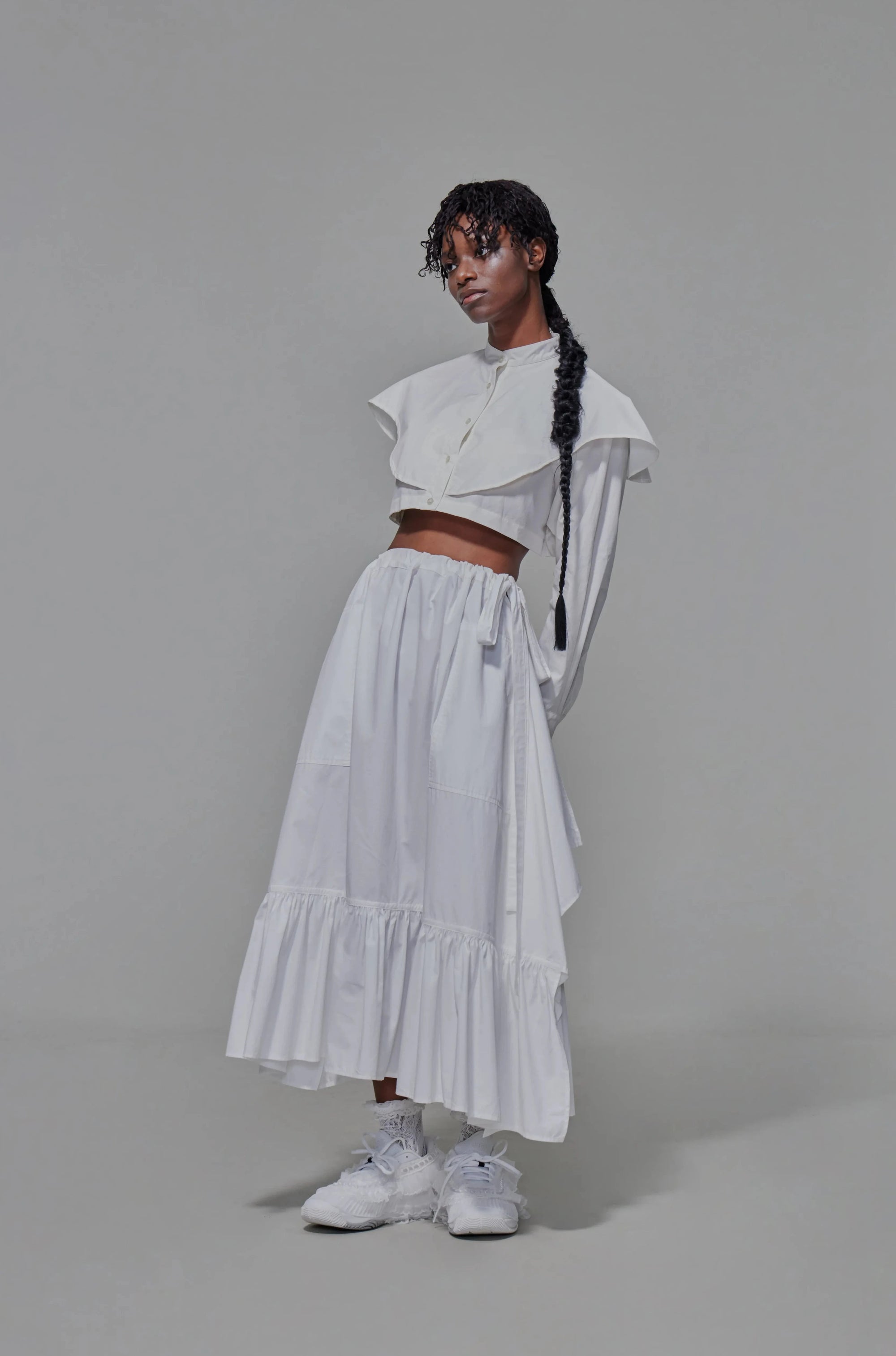 03 Two-way Cape Wallflower Shirt