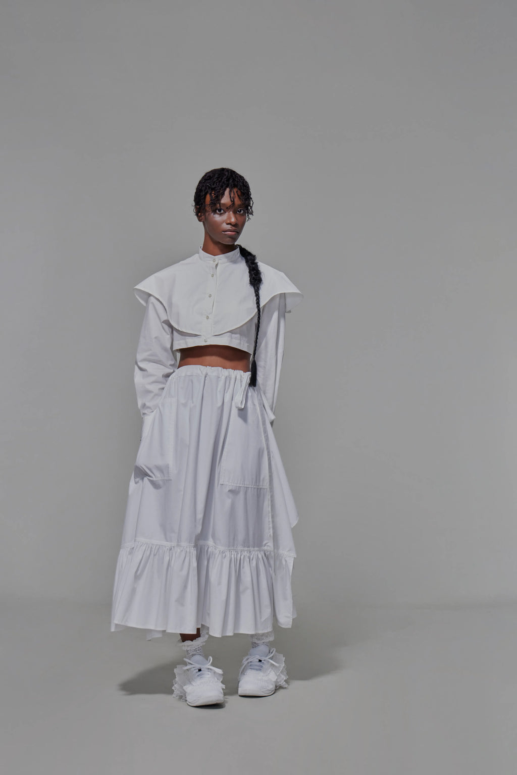 03 Zero Waste Ruffle Cake Skirt White