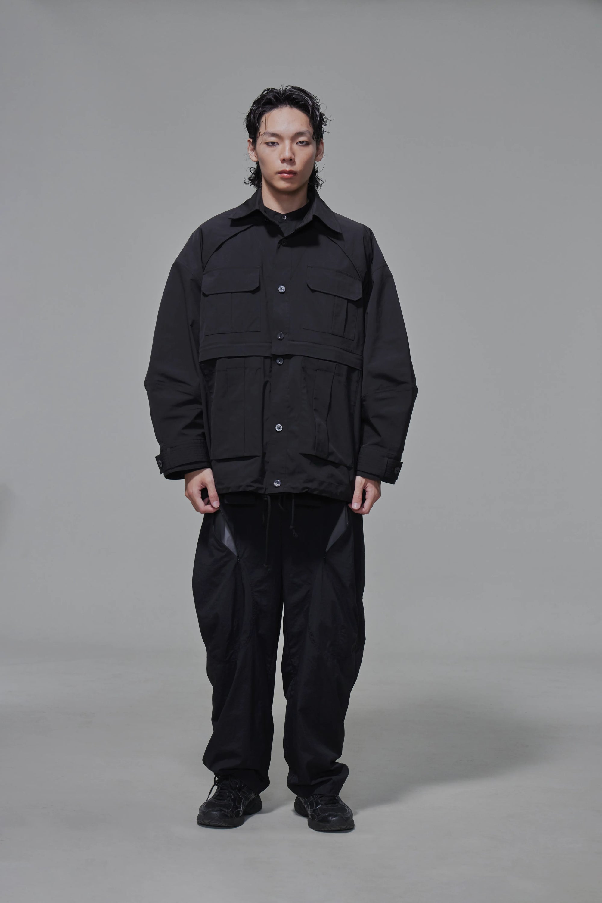 03 Oversized multi-way Field Jacket Black