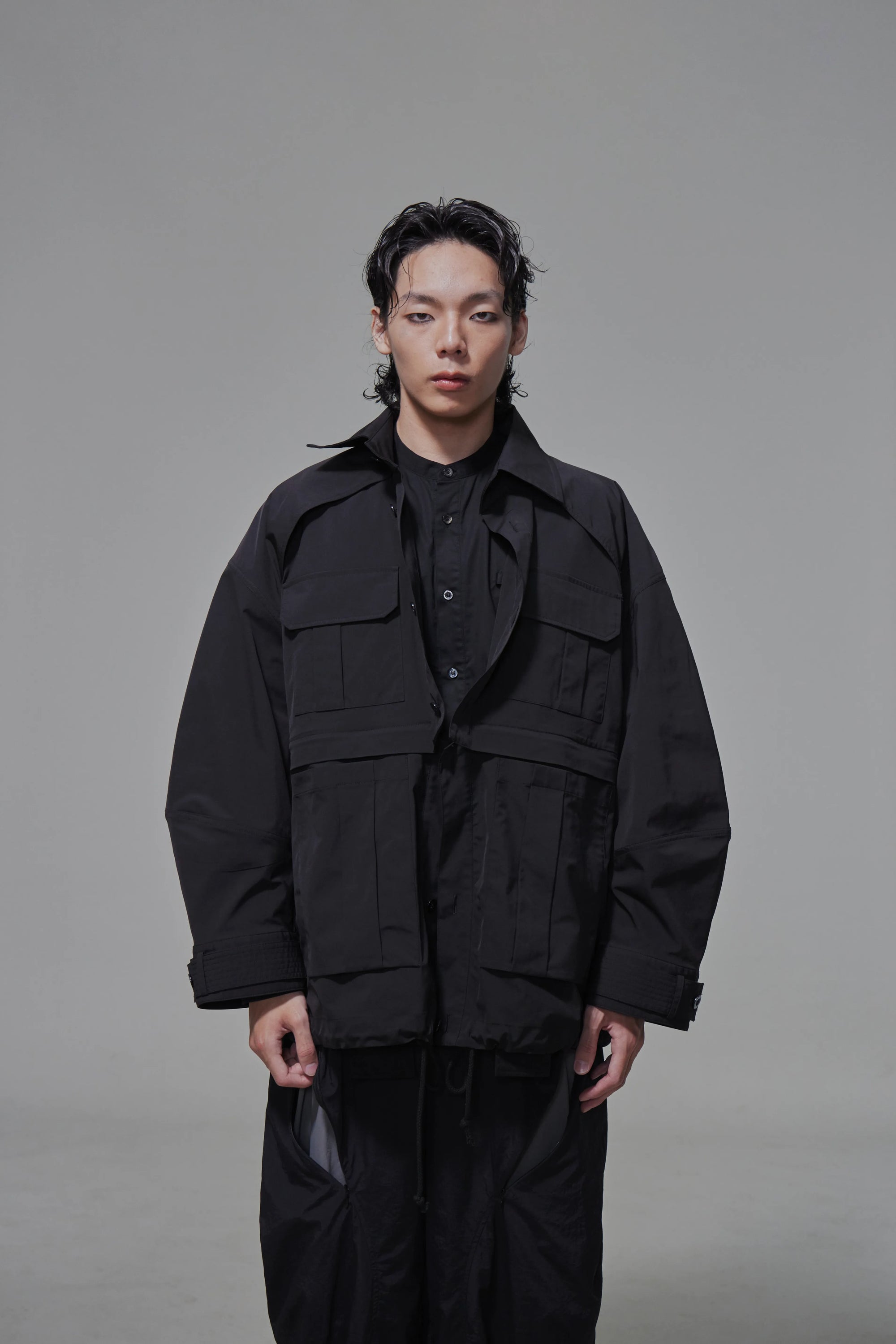 03 Oversized multi-way Field Jacket Black