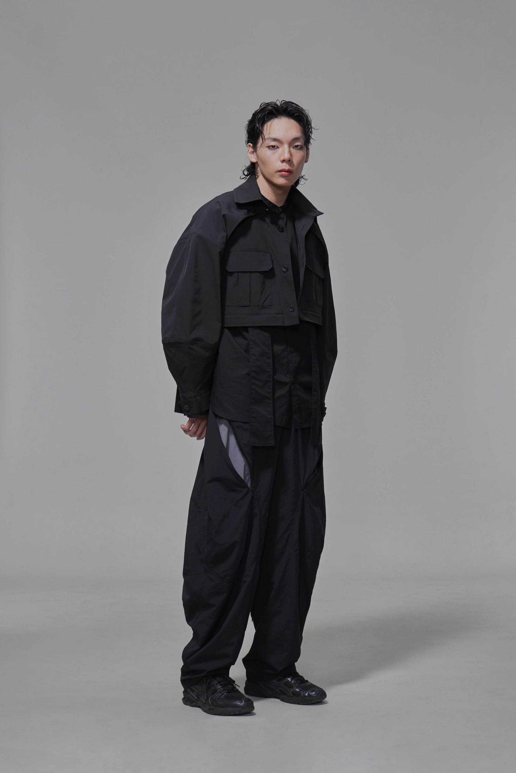 03 Oversized multi-way Field Jacket Black