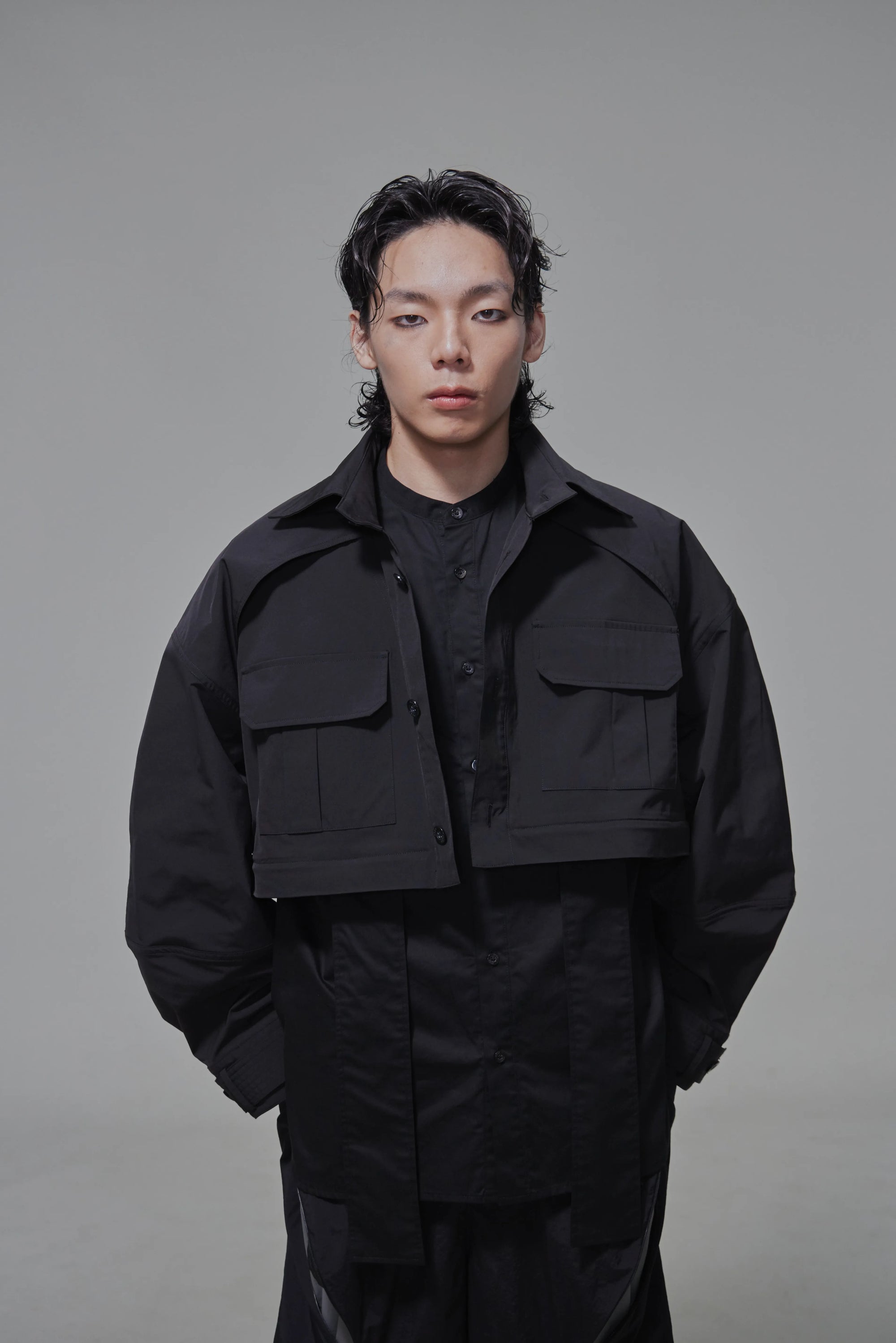 03 Oversized multi-way Field Jacket Black