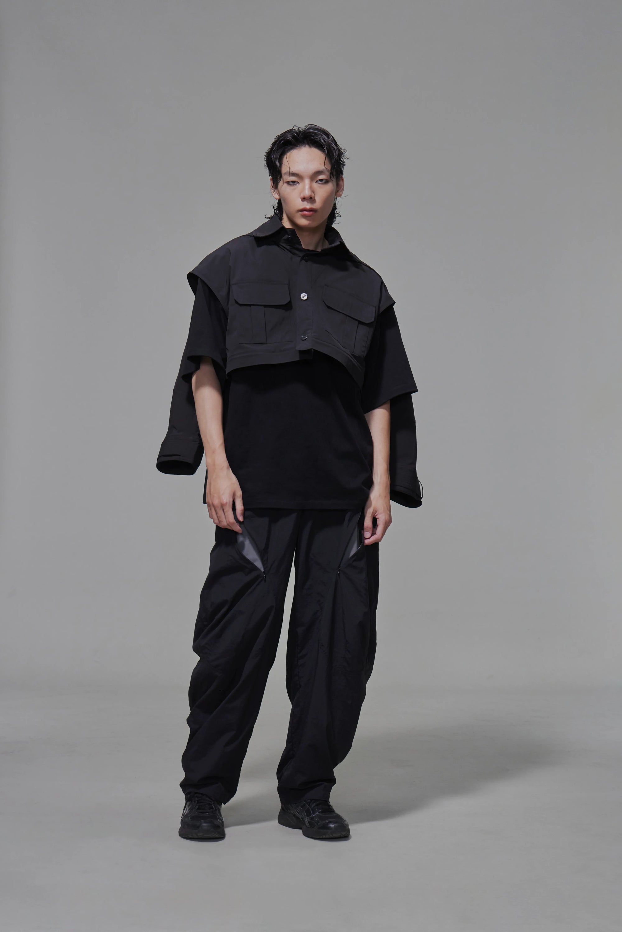 03 Oversized multi-way Field Jacket Black
