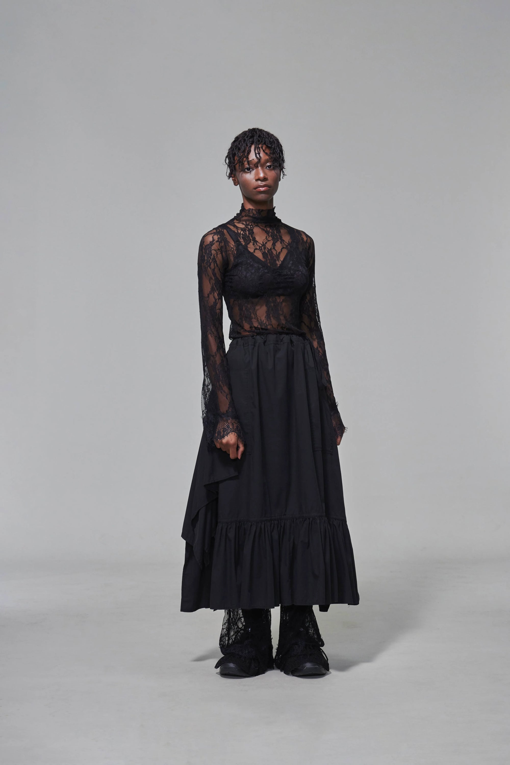 03 Zero Waste Ruffle Cake Skirt Black