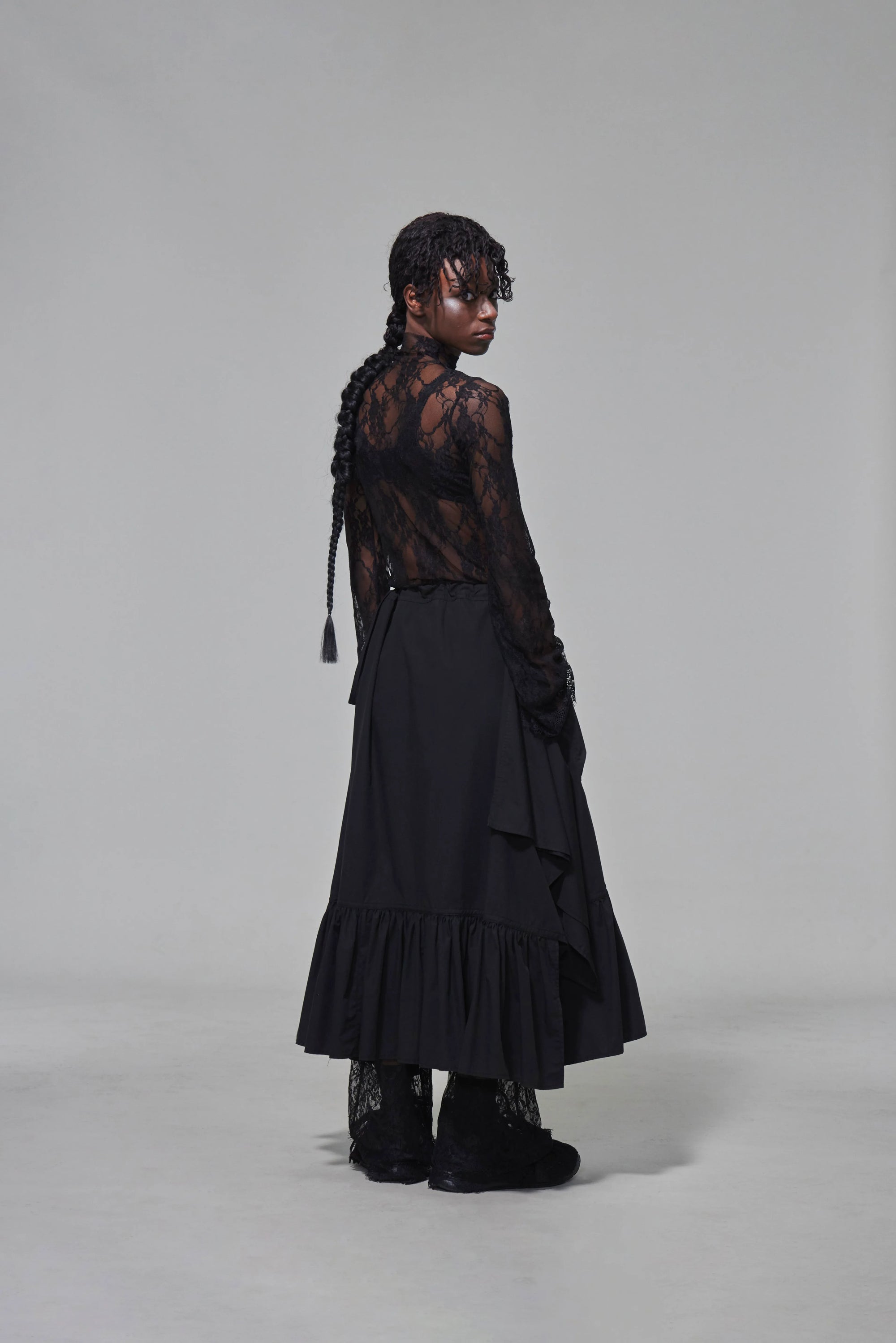 03 Zero Waste Ruffle Cake Skirt Black