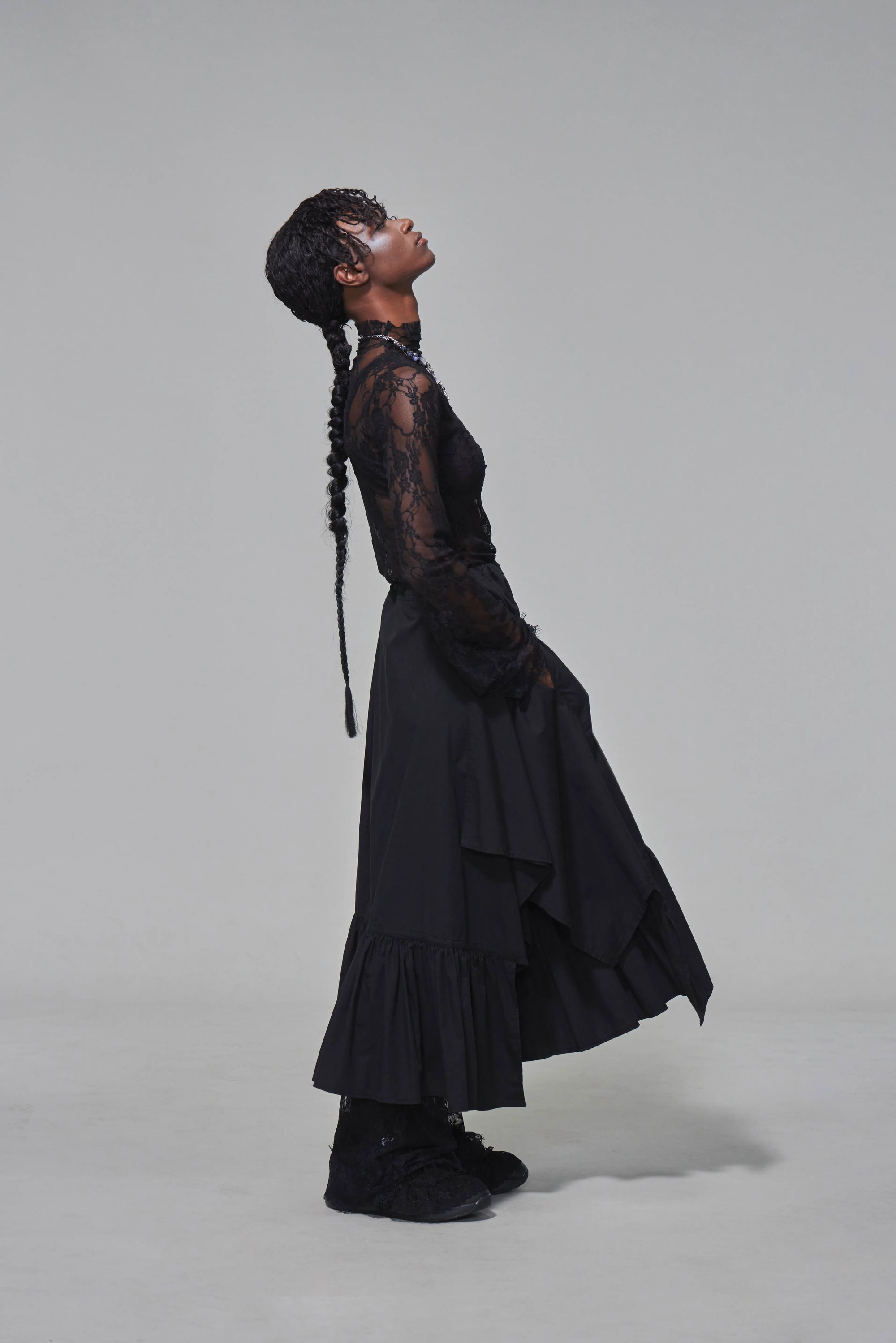 03 Zero Waste Ruffle Cake Skirt Black