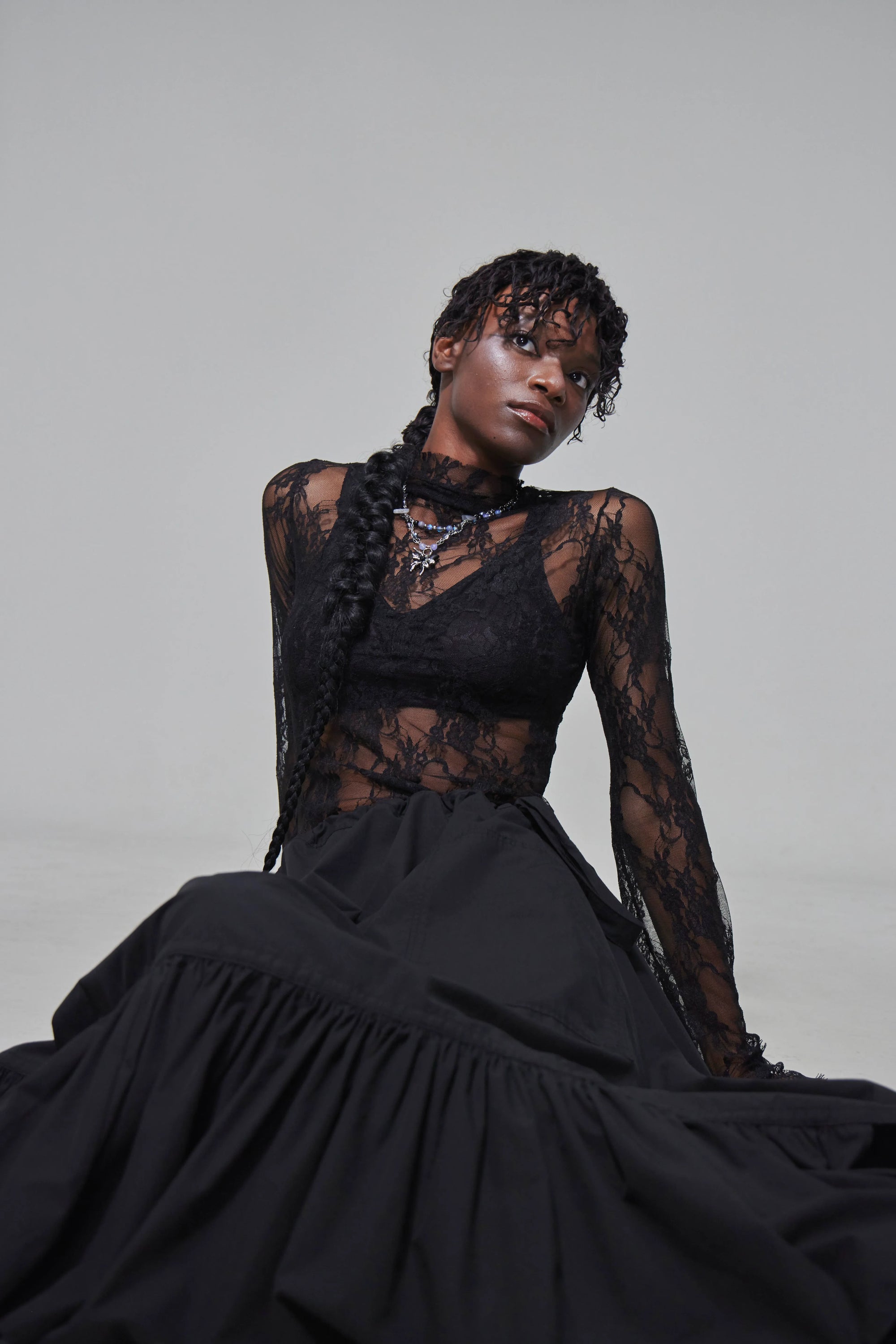 03 Zero Waste Ruffle Cake Skirt Black