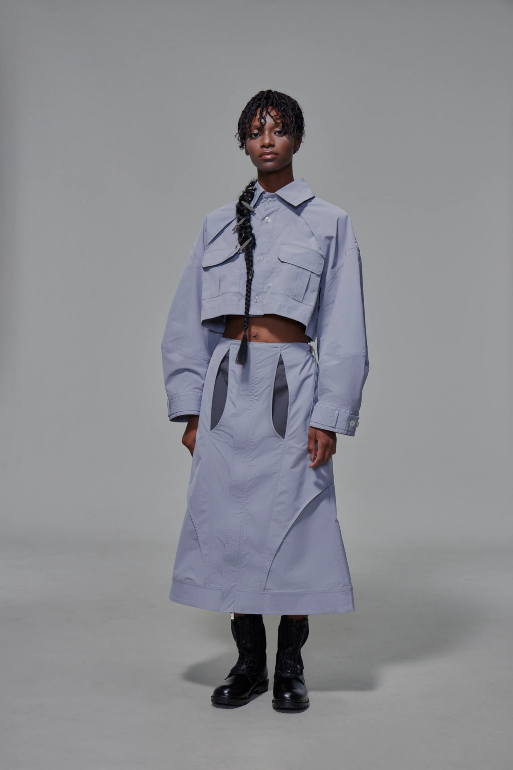 03 Oversized Multi-way Field Jacket Grey