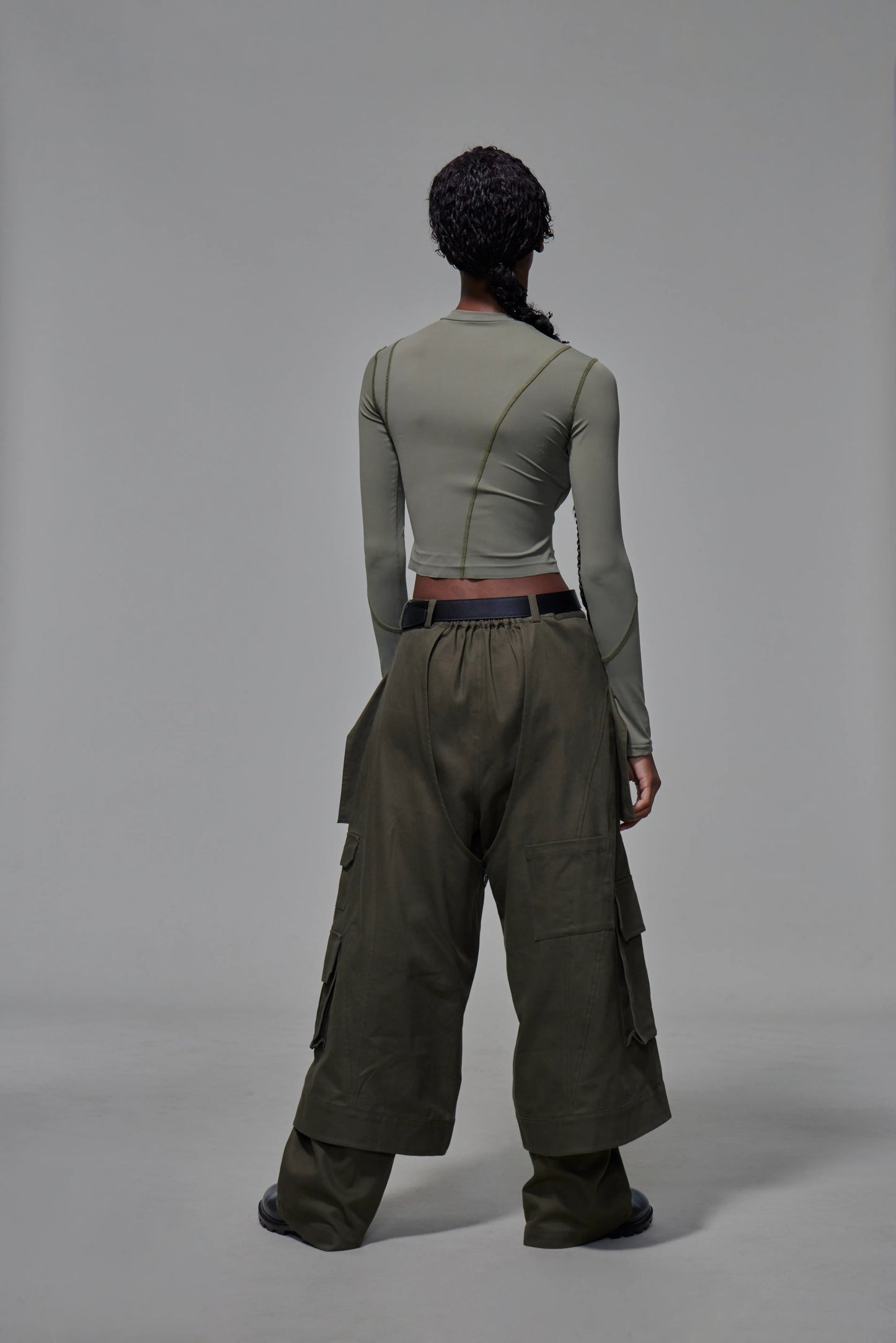 03 Body-con Crop Top Green