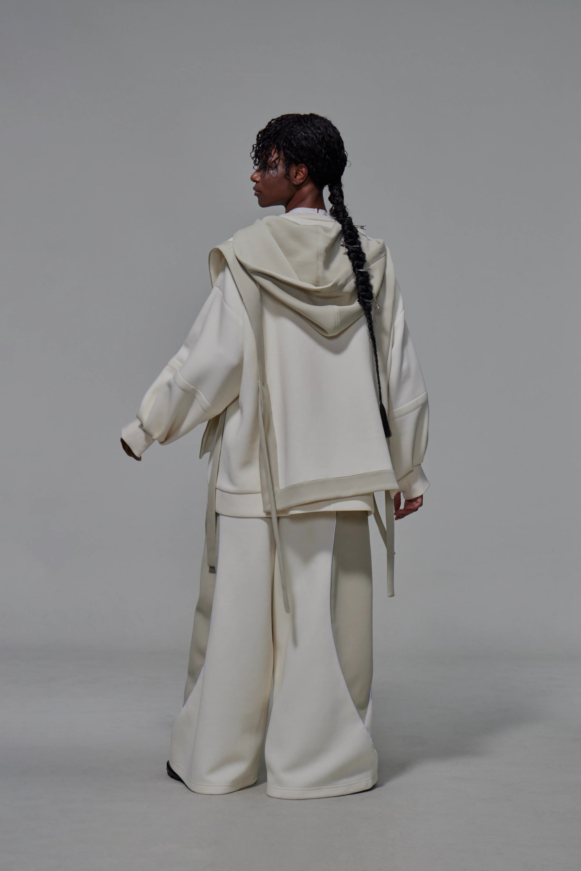 03 Wide-legged Dual-tone Sweatpants