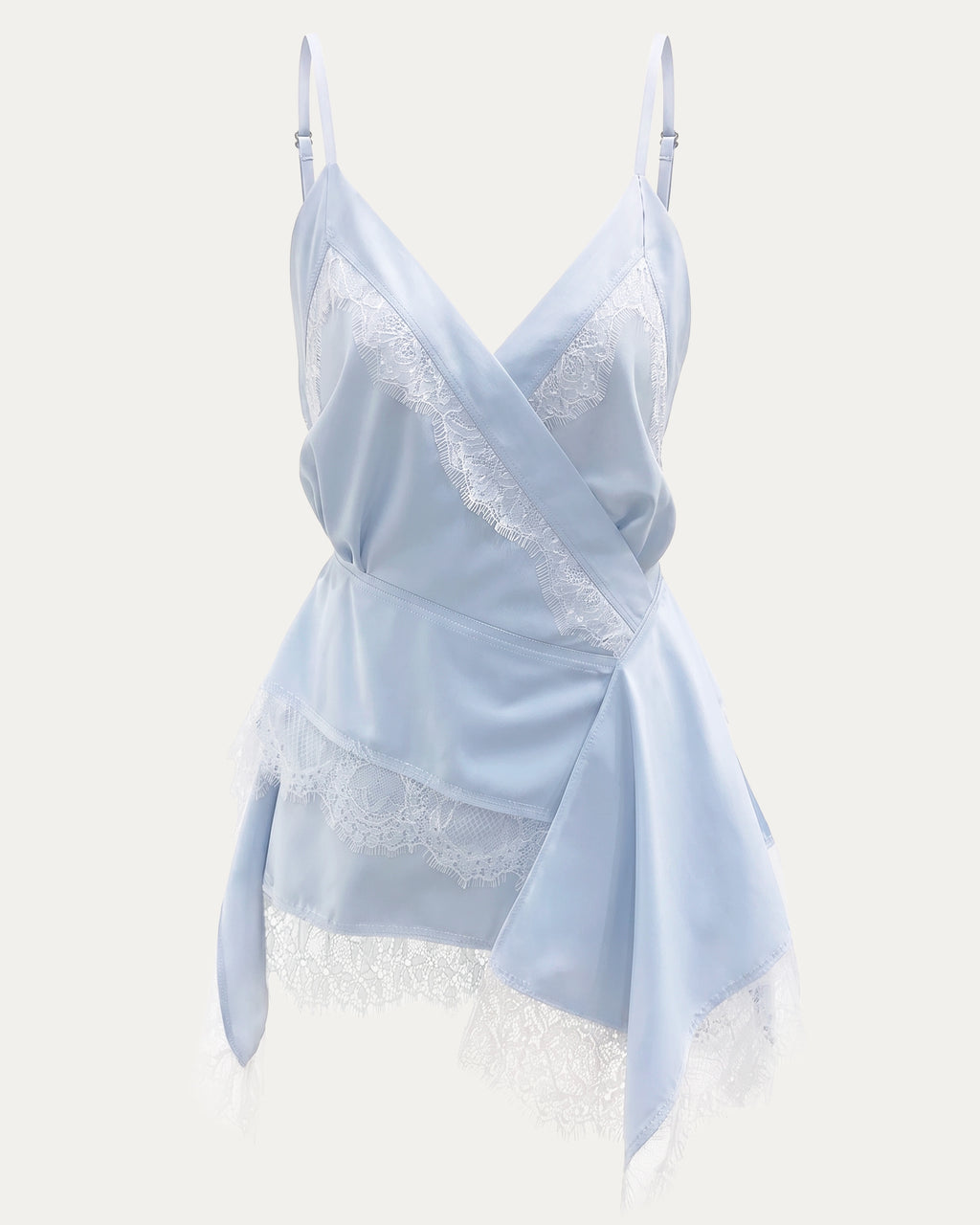 05 Asymmetric Handkerchief Cami Blue