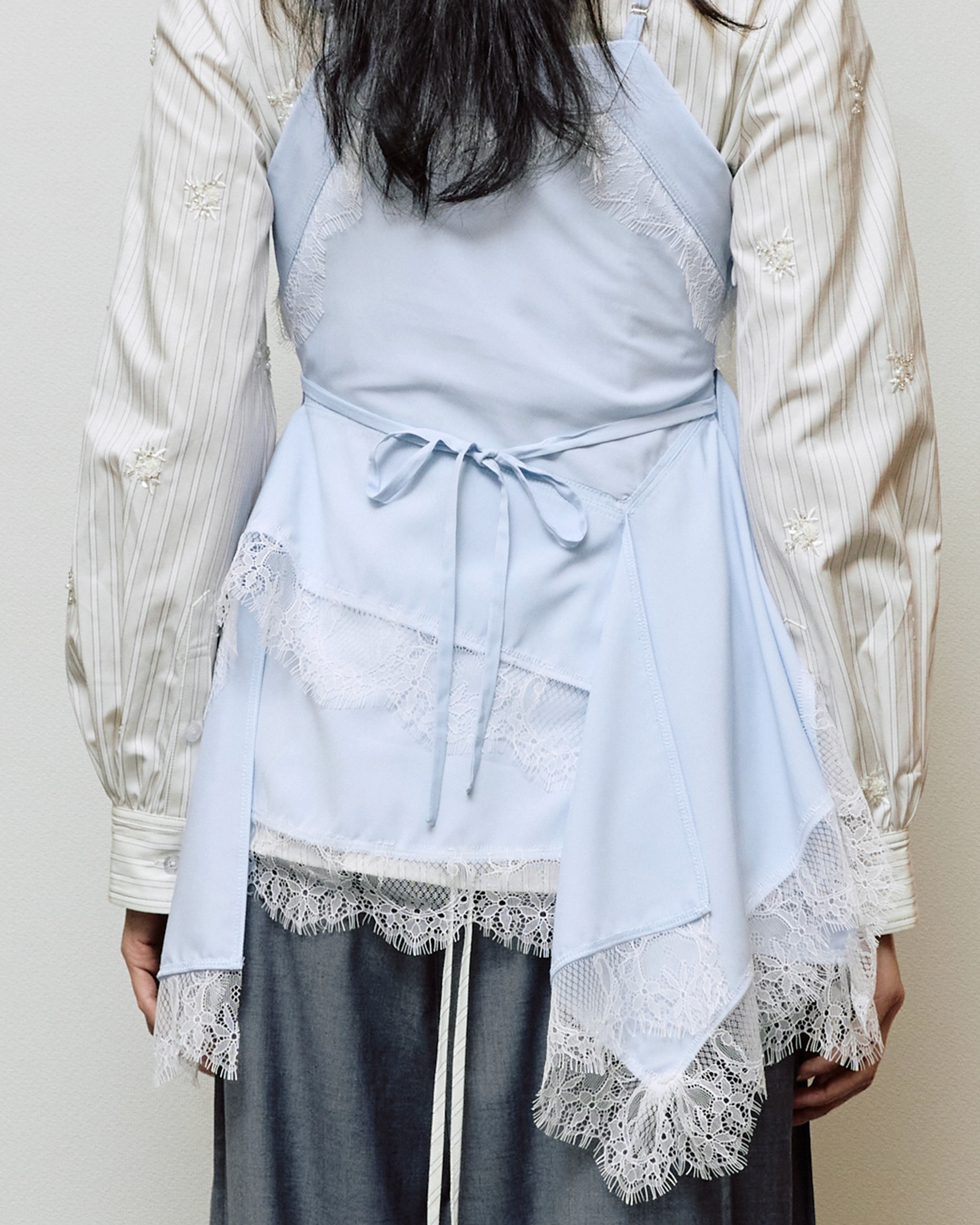 05 Asymmetric Handkerchief Cami Blue