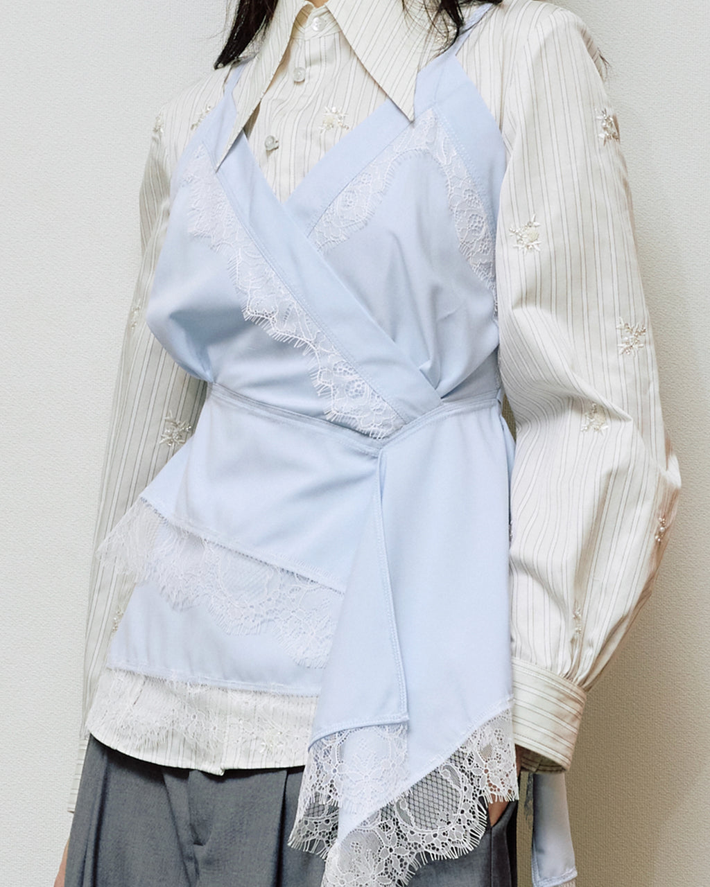05 Asymmetric Handkerchief Cami Blue