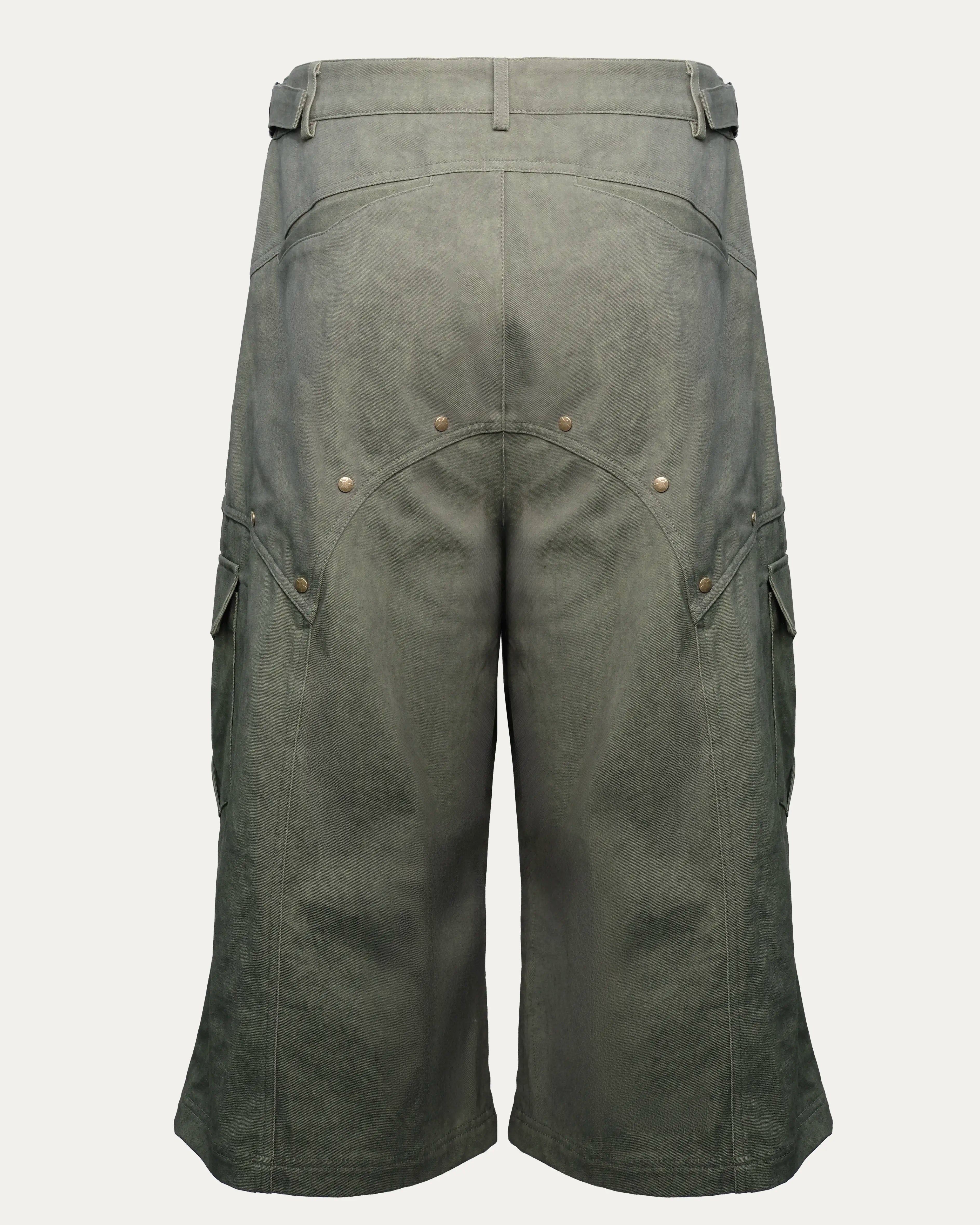 05 Ladderlock Cargo Culottes Dark Green