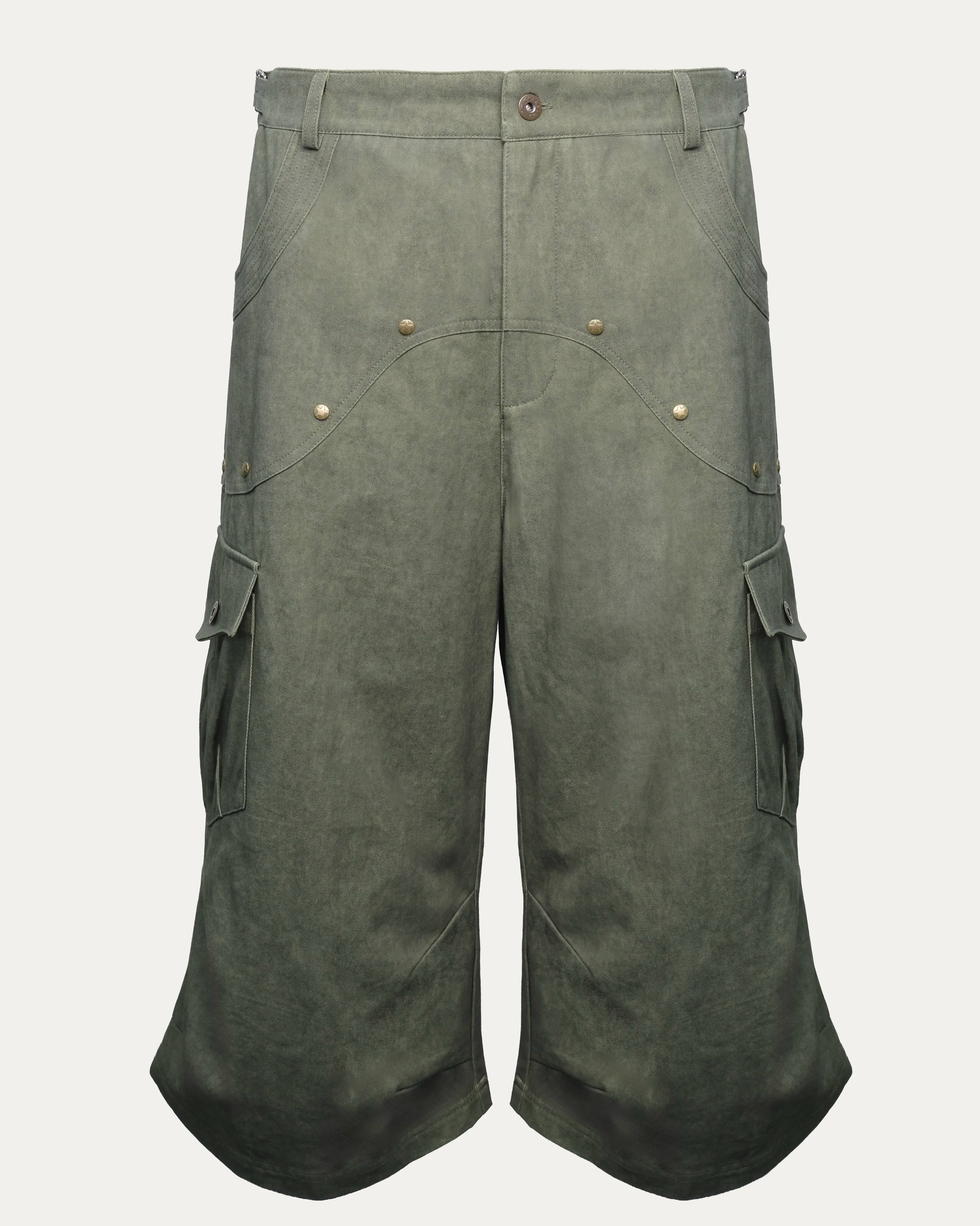 05 Ladderlock Cargo Culottes Dark Green