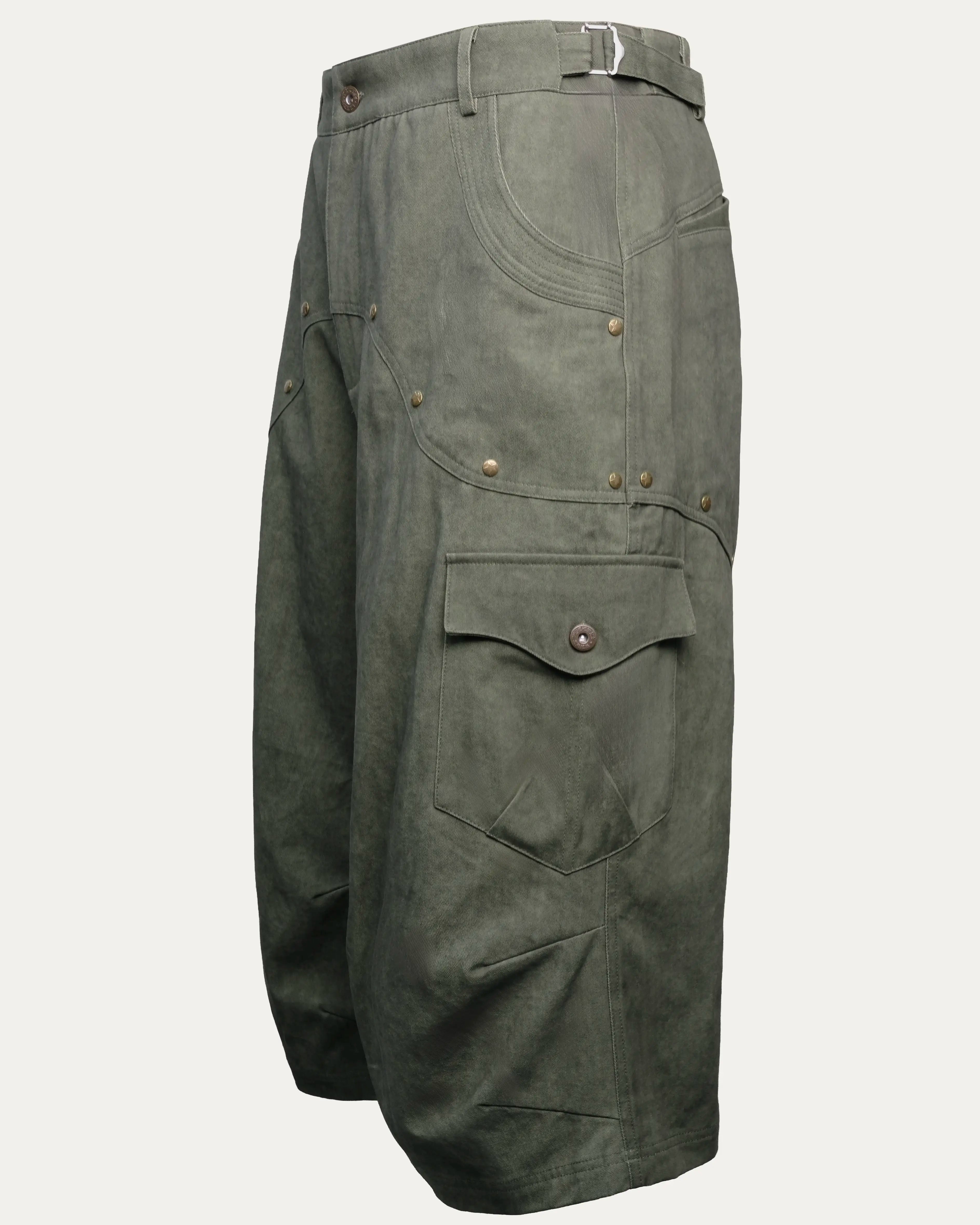05 Ladderlock Cargo Culottes Dark Green
