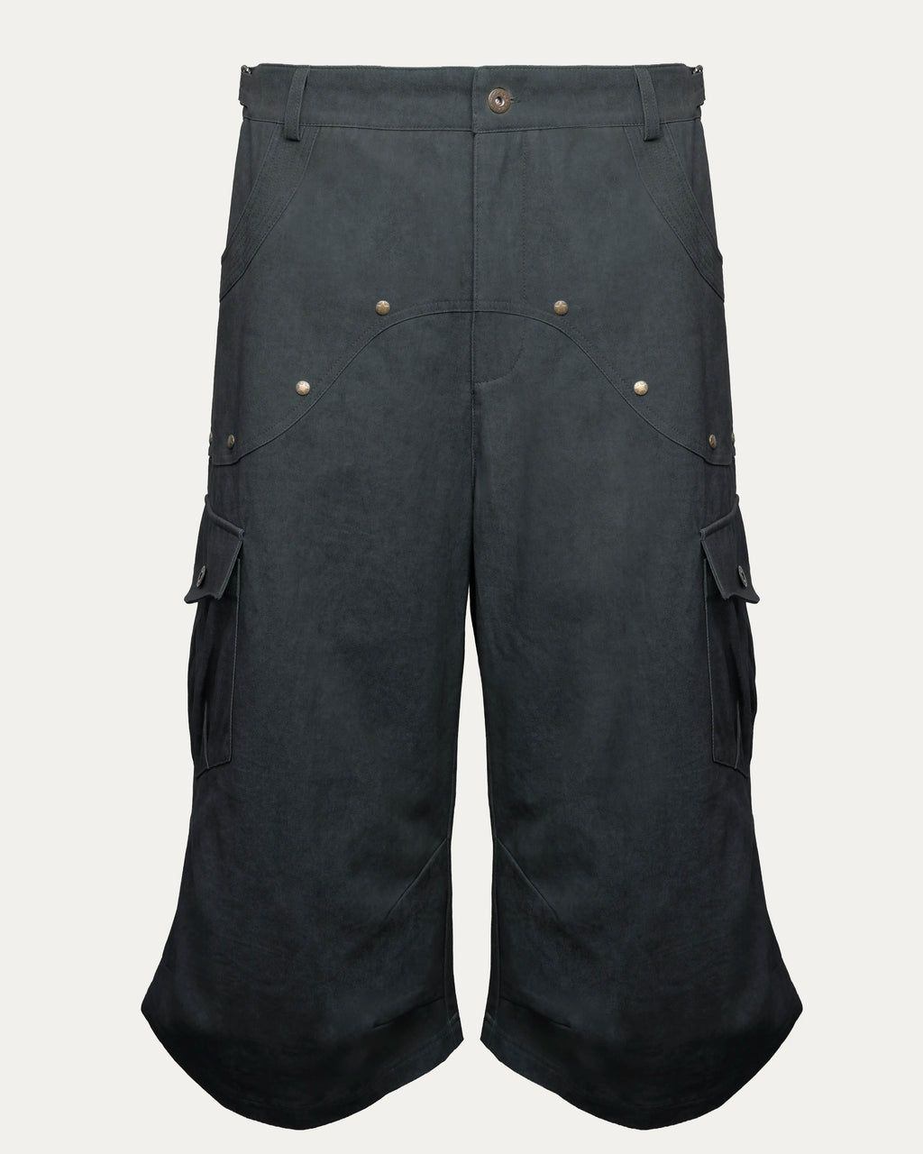 05 Ladderlock Cargo Culottes Dark Grey