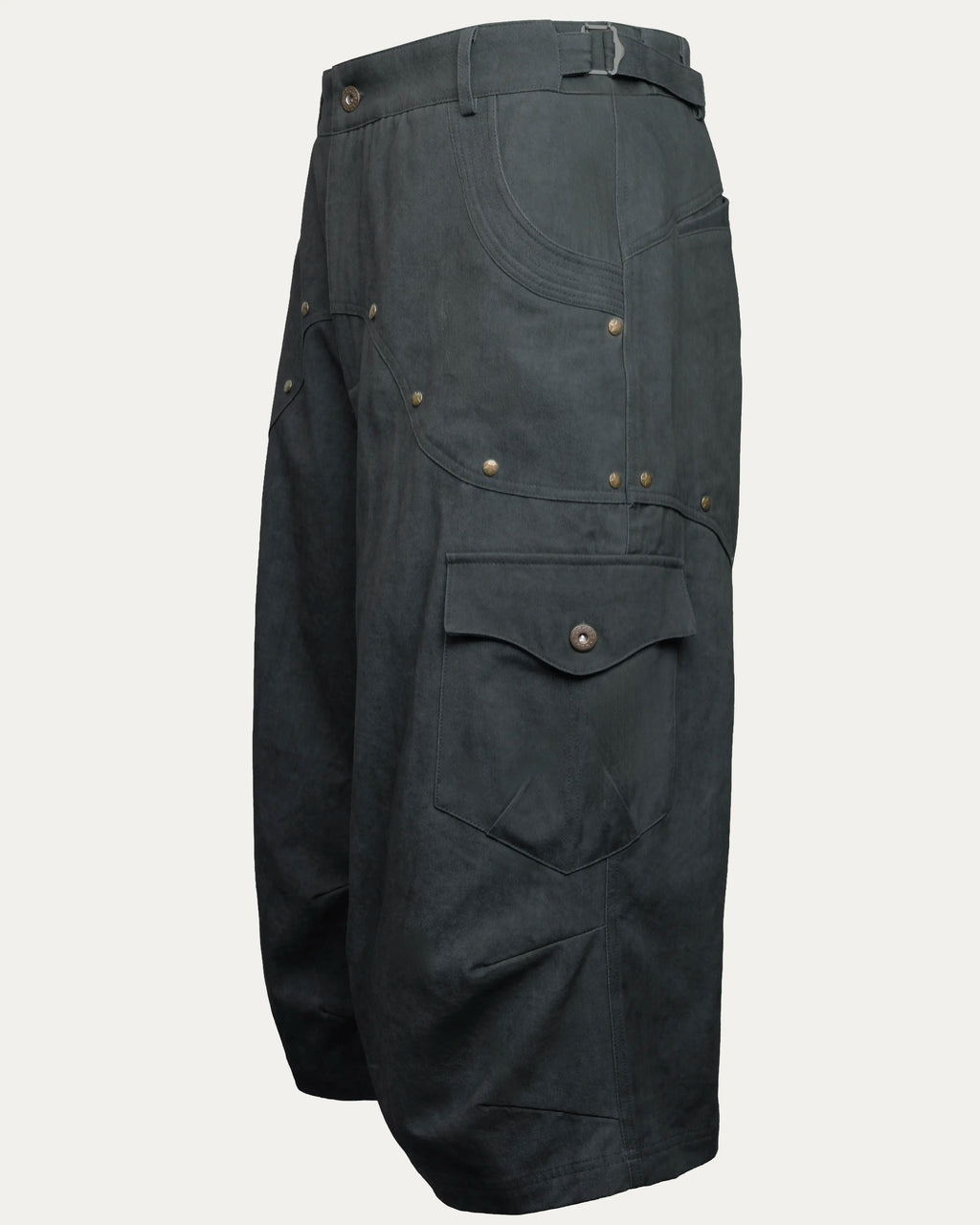 05 Ladderlock Cargo Culottes Dark Grey