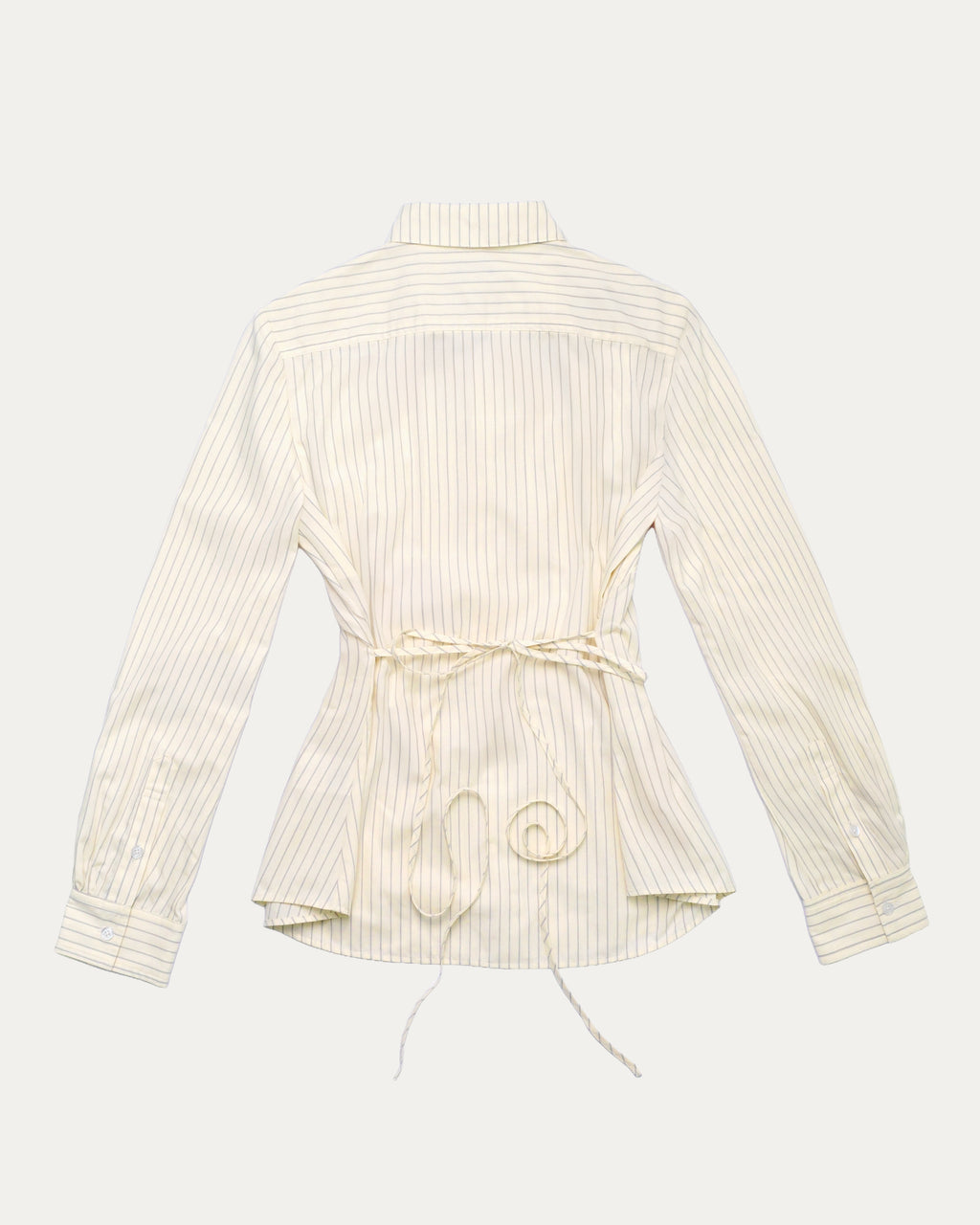 05 Pintuck Faux Collar Shirt Beige