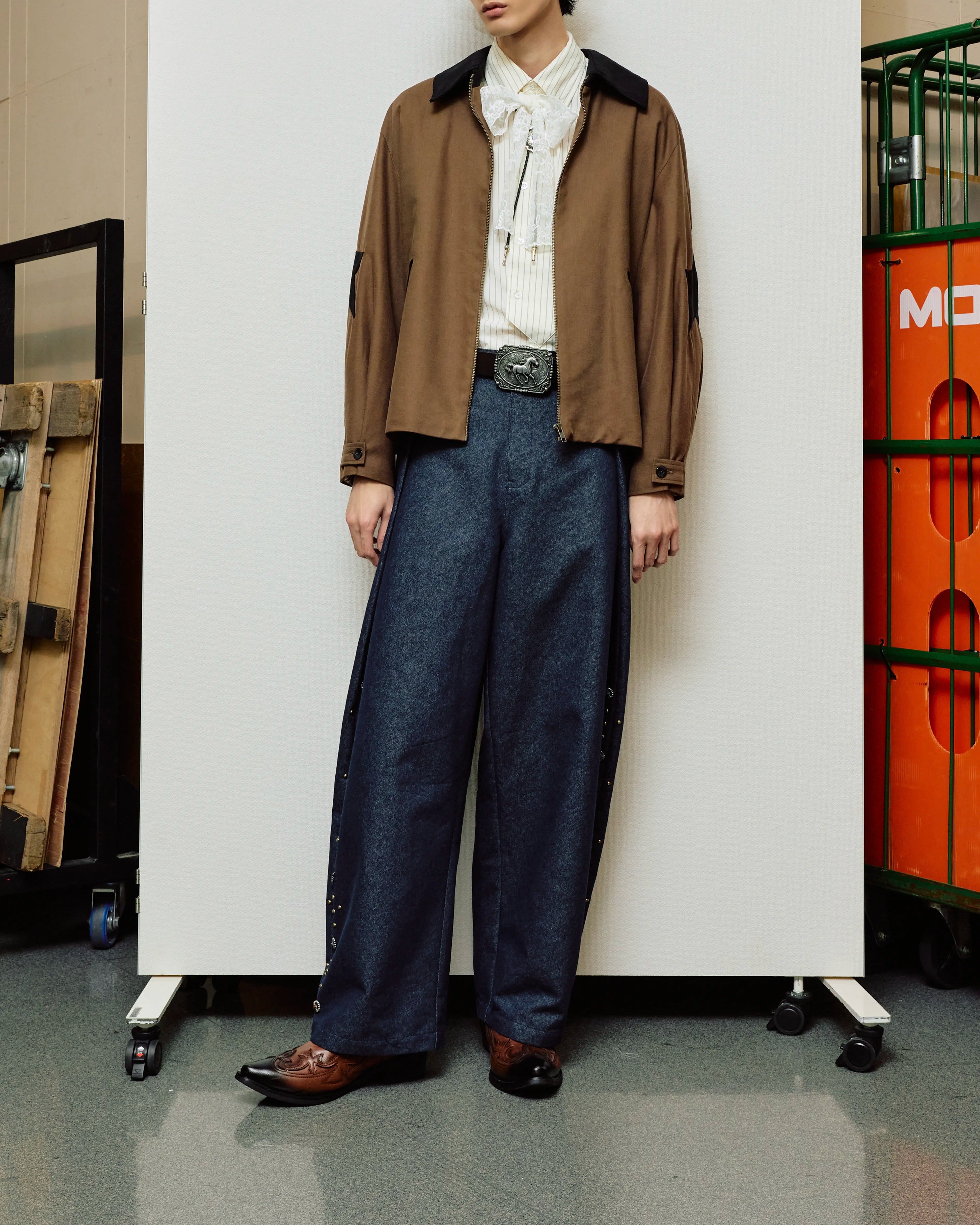 05 Studded Pintuck Cocoon Pants