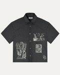 05 Boxy Fit Hand Printed Shirt Dark Grey