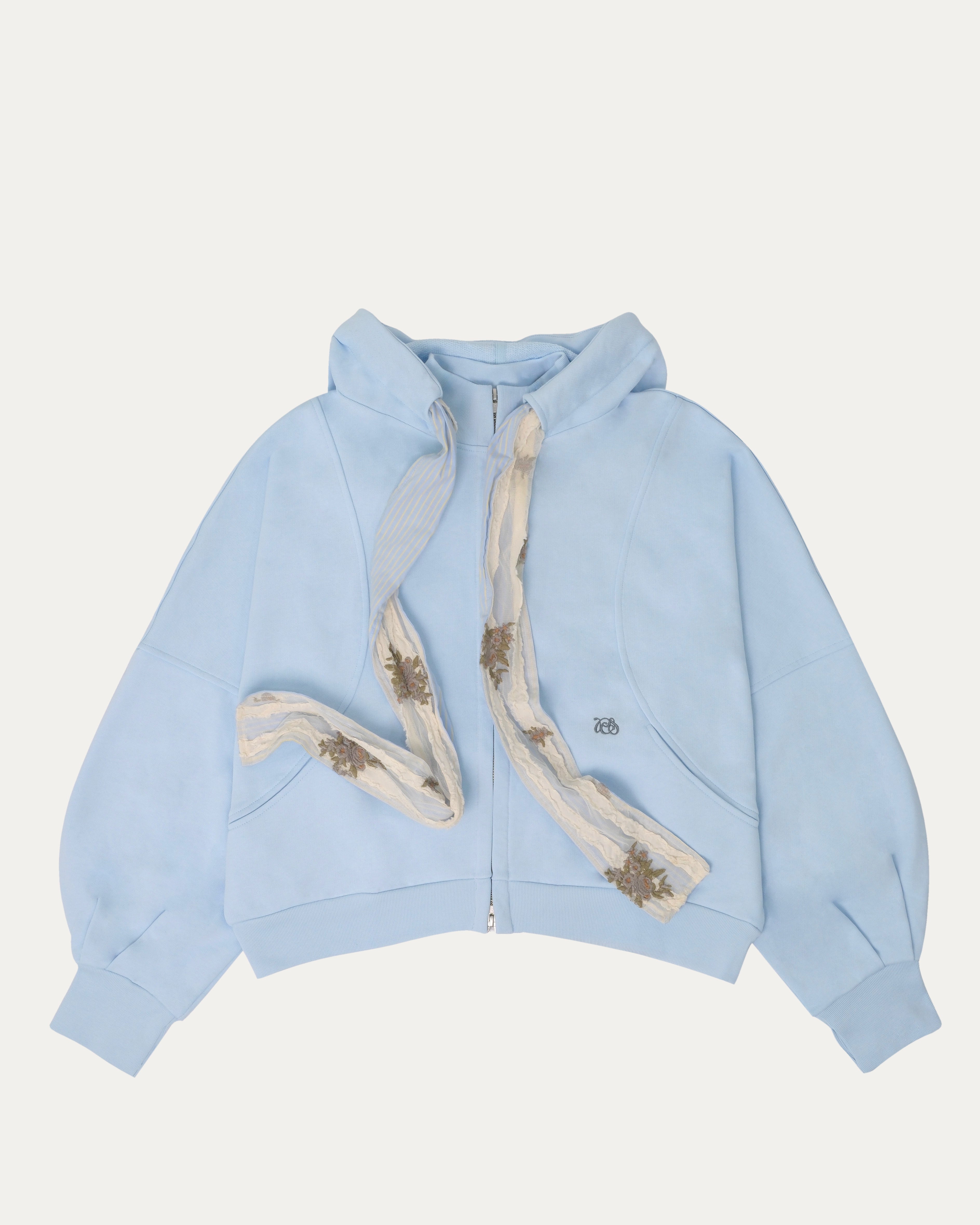 Pre-order // 05 クロップド キャットフーディージャケット グレー