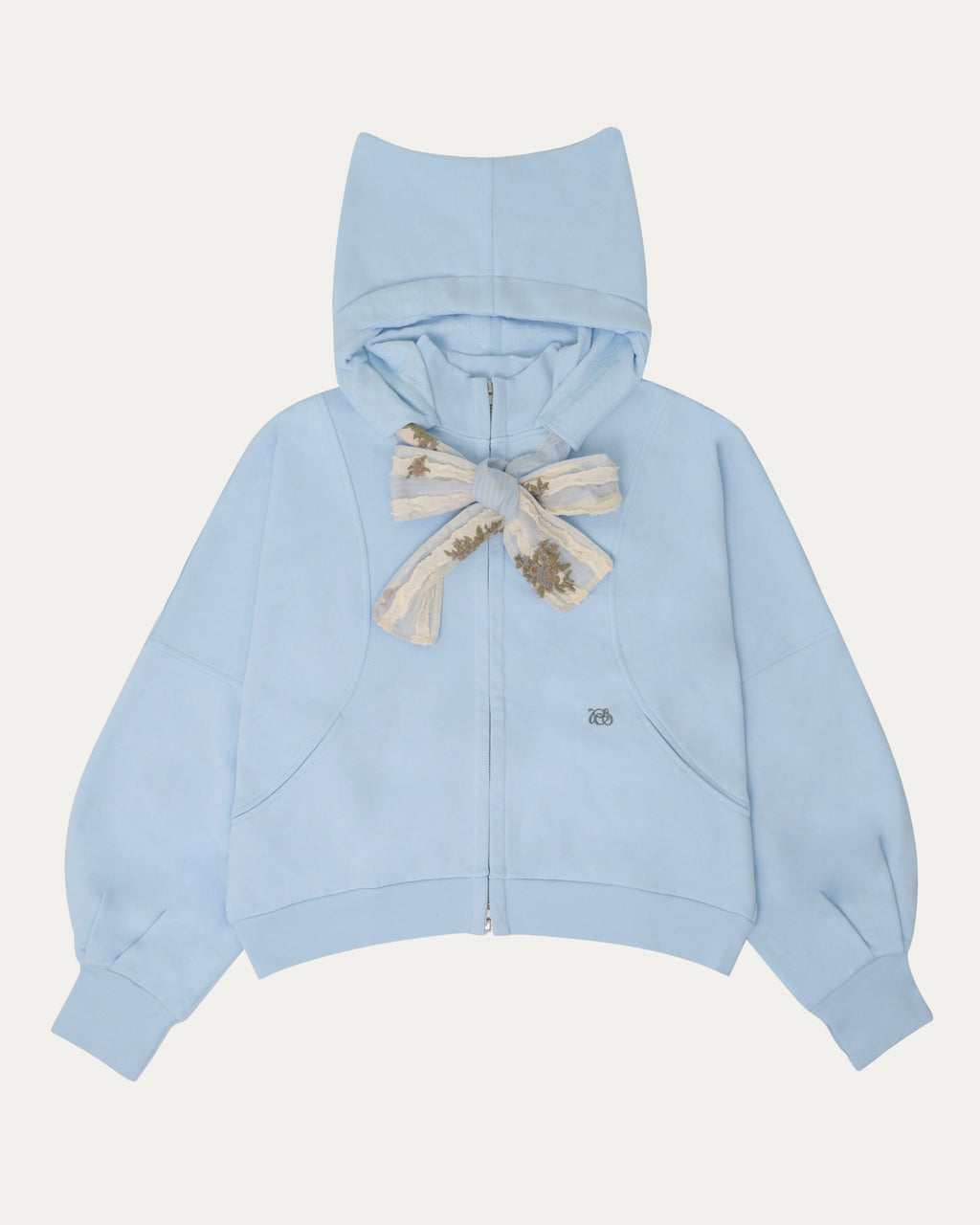 Pre-order // 05 クロップド キャットフーディージャケット グレー