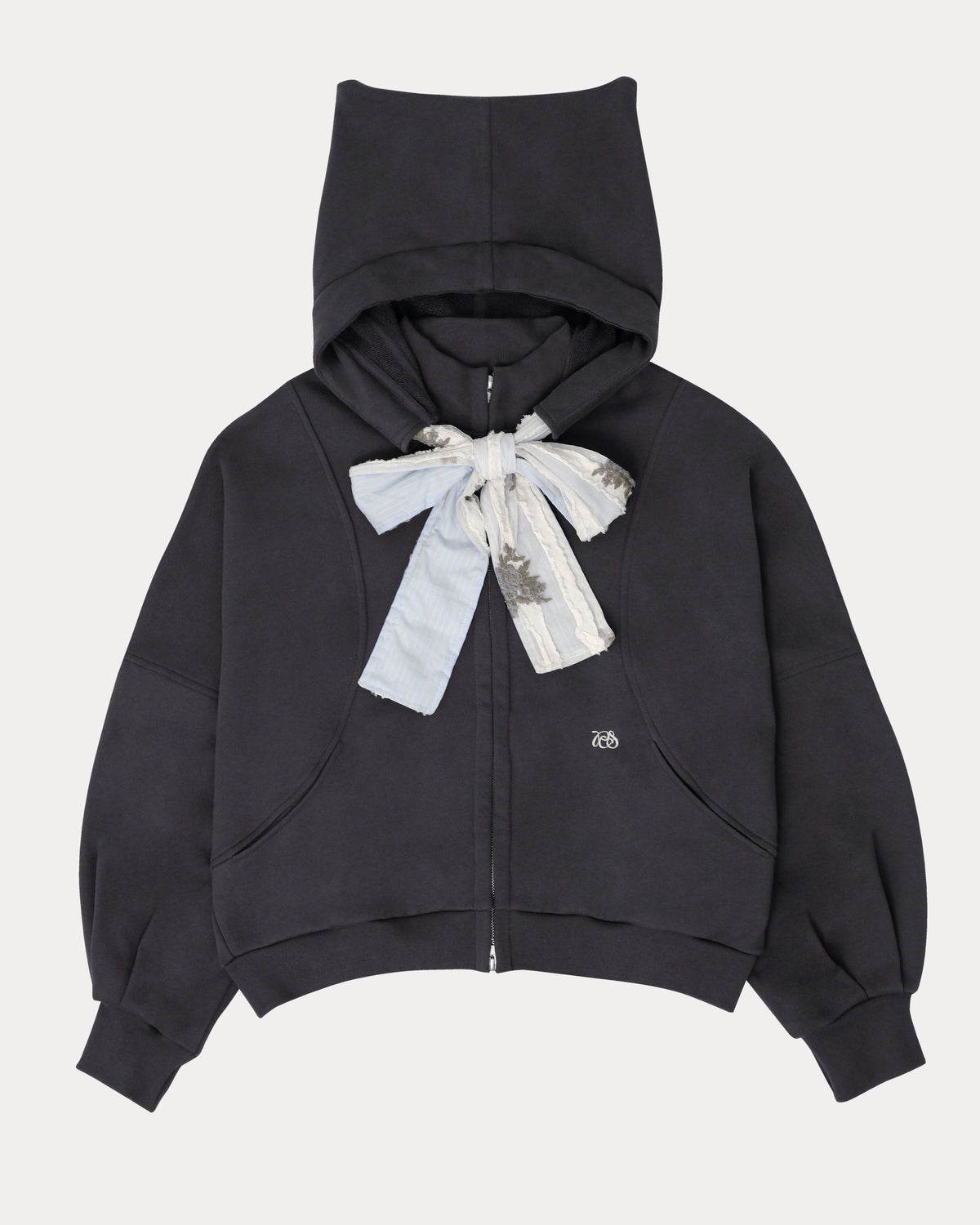 Pre-order // 05 クロップド キャットフーディージャケット グレー