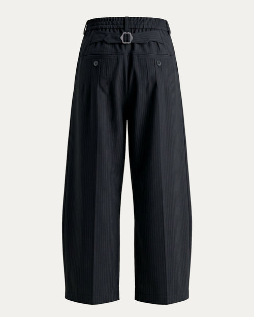 PCES Black Cocoon pants with silver ladderlock