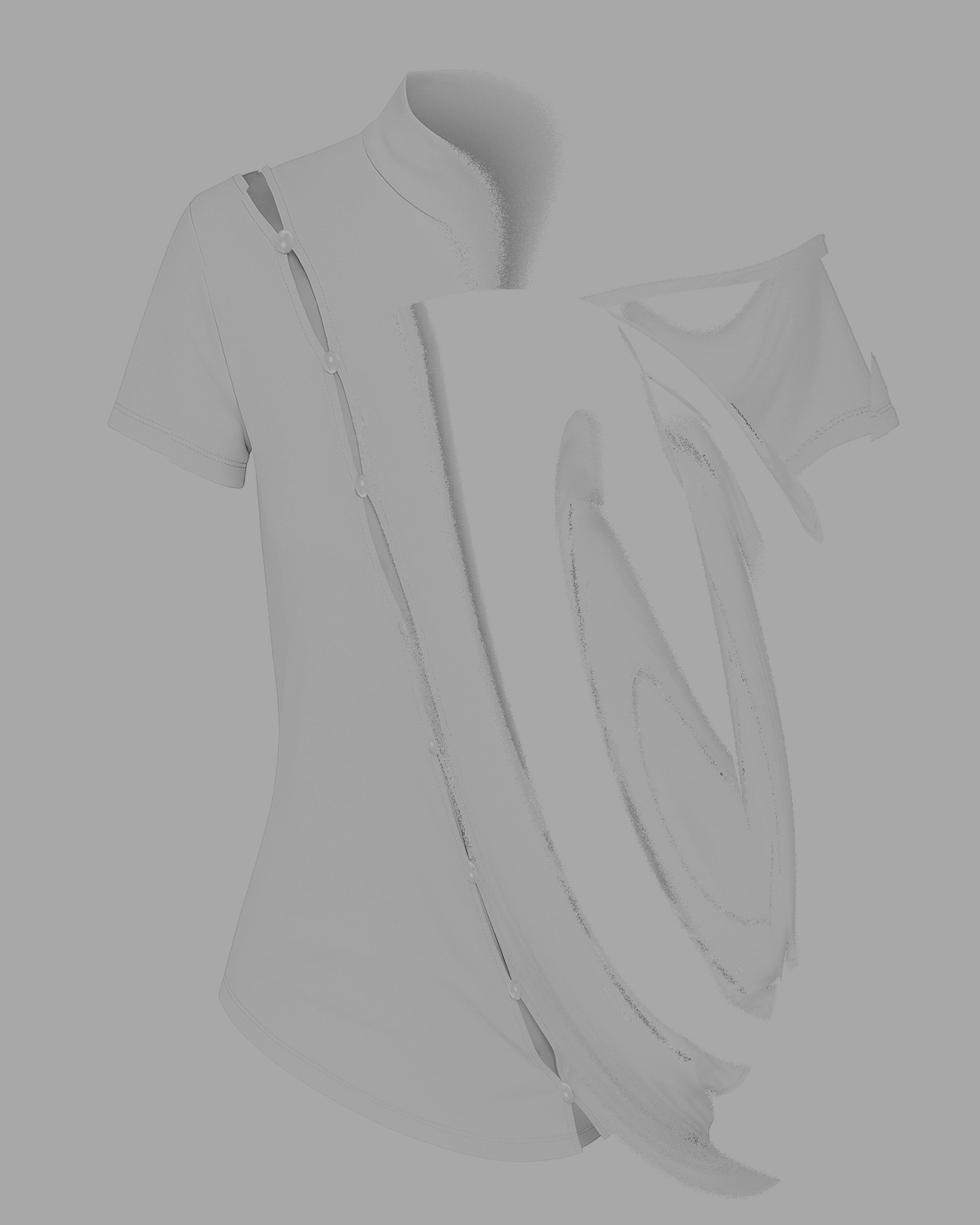 04 Button Loop Short Sleeve Top