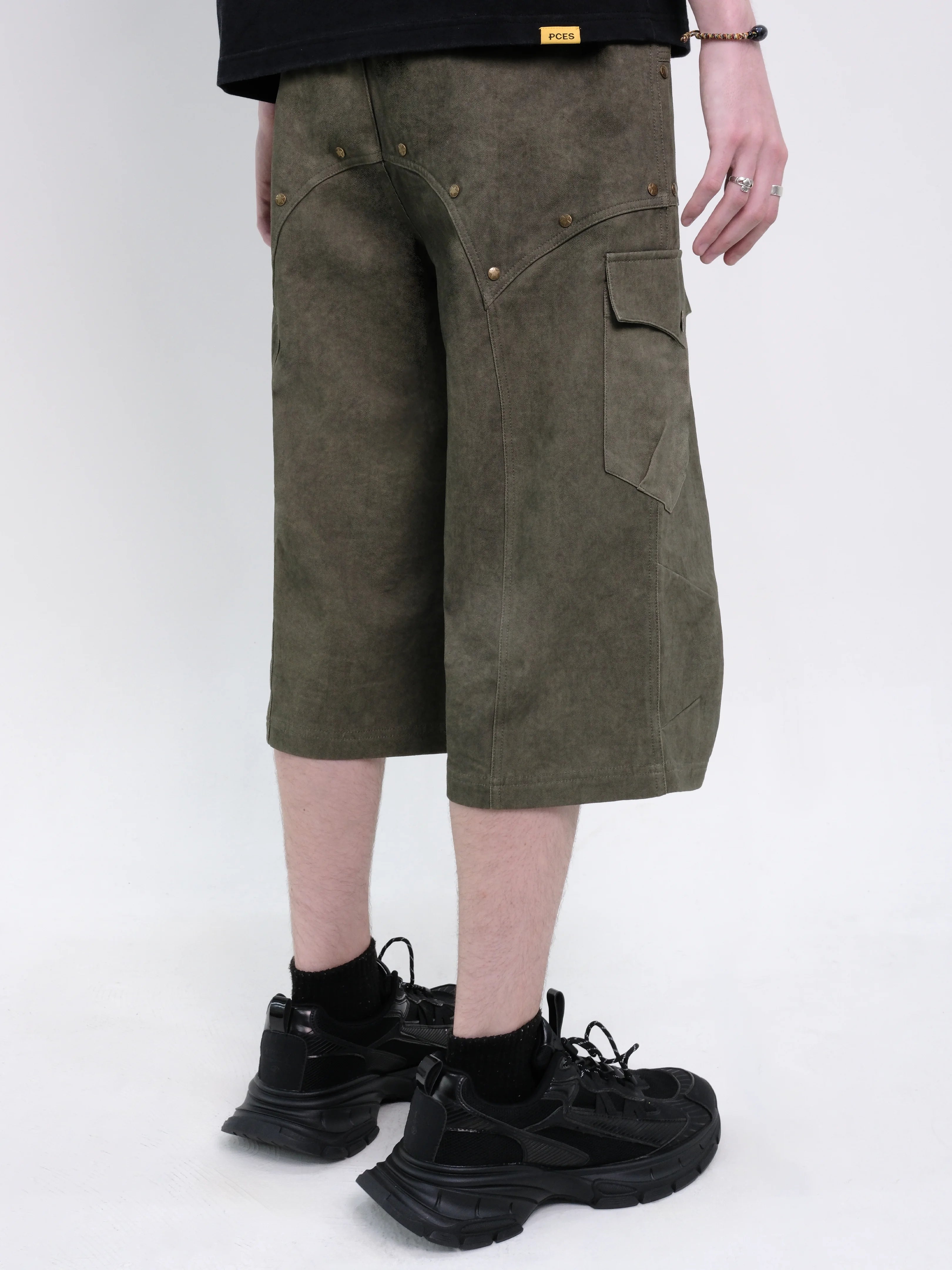 05 Ladderlock Cargo Culottes Green