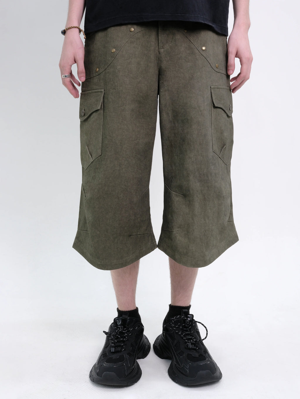 05 Ladderlock Cargo Culottes Green