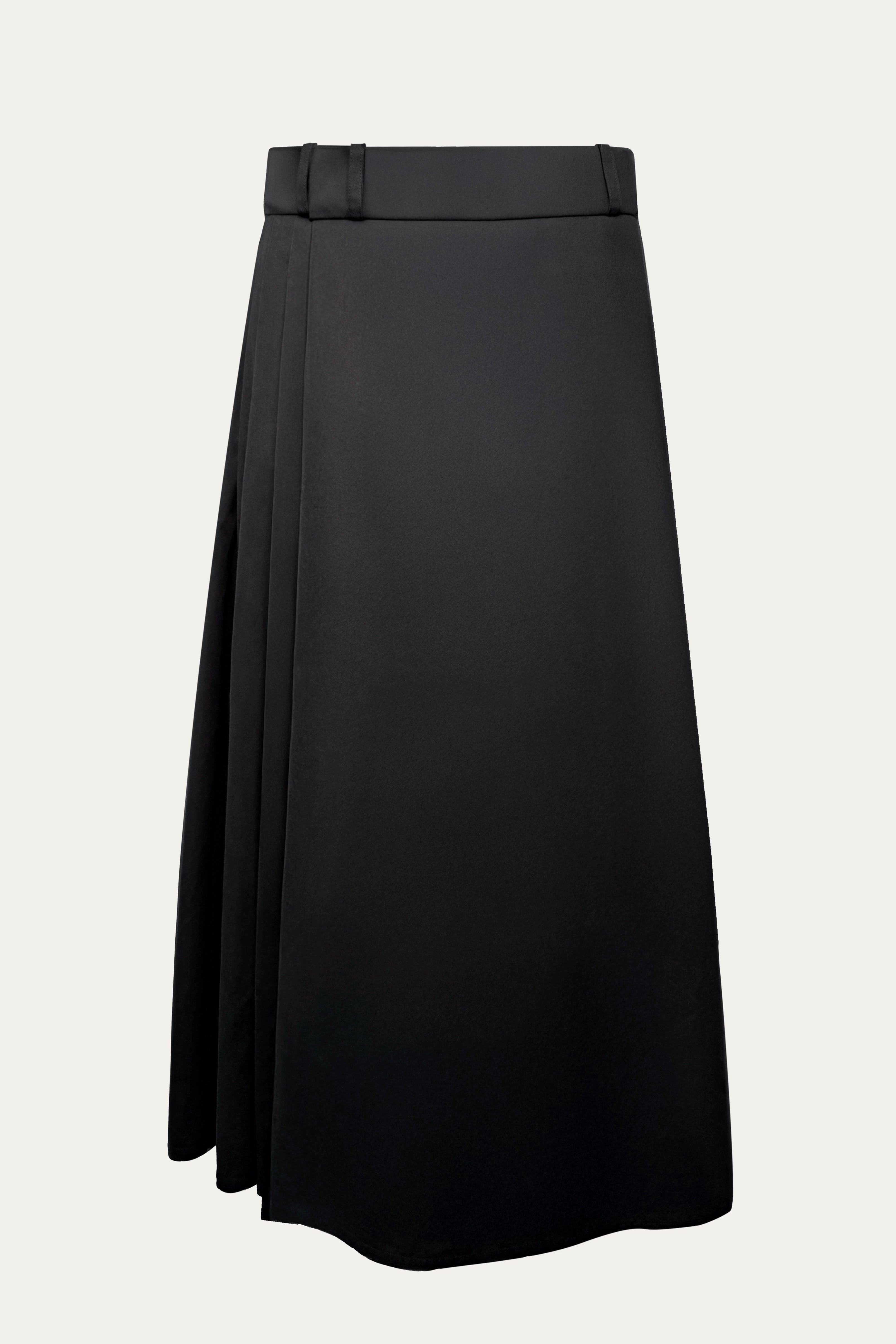 04 Pleated Maxi Wrap Skirt