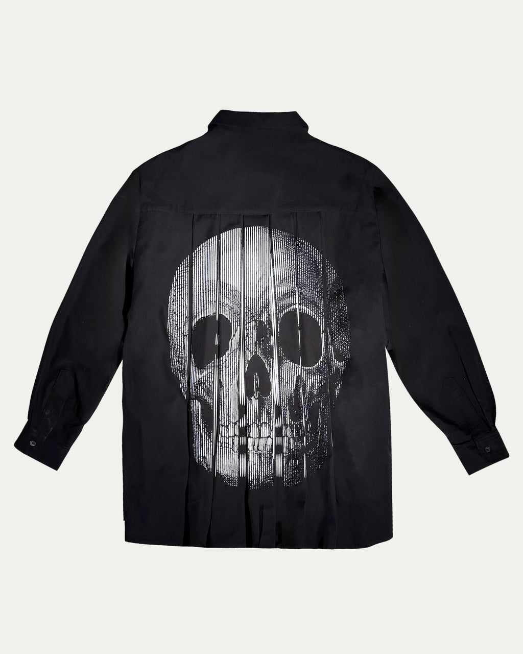 04 Skull Pleated Shirt
