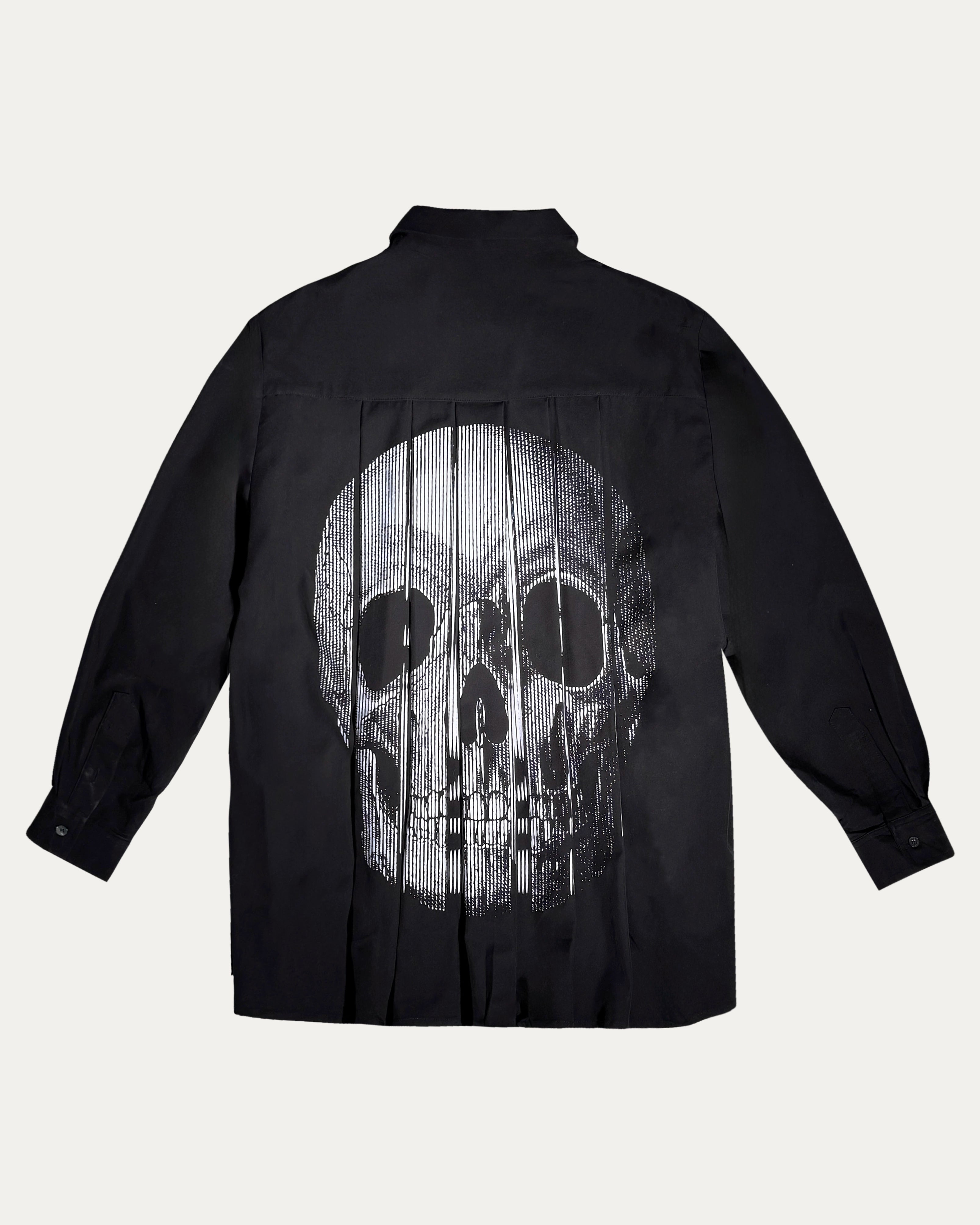 04 Skull Pleated Shirt
