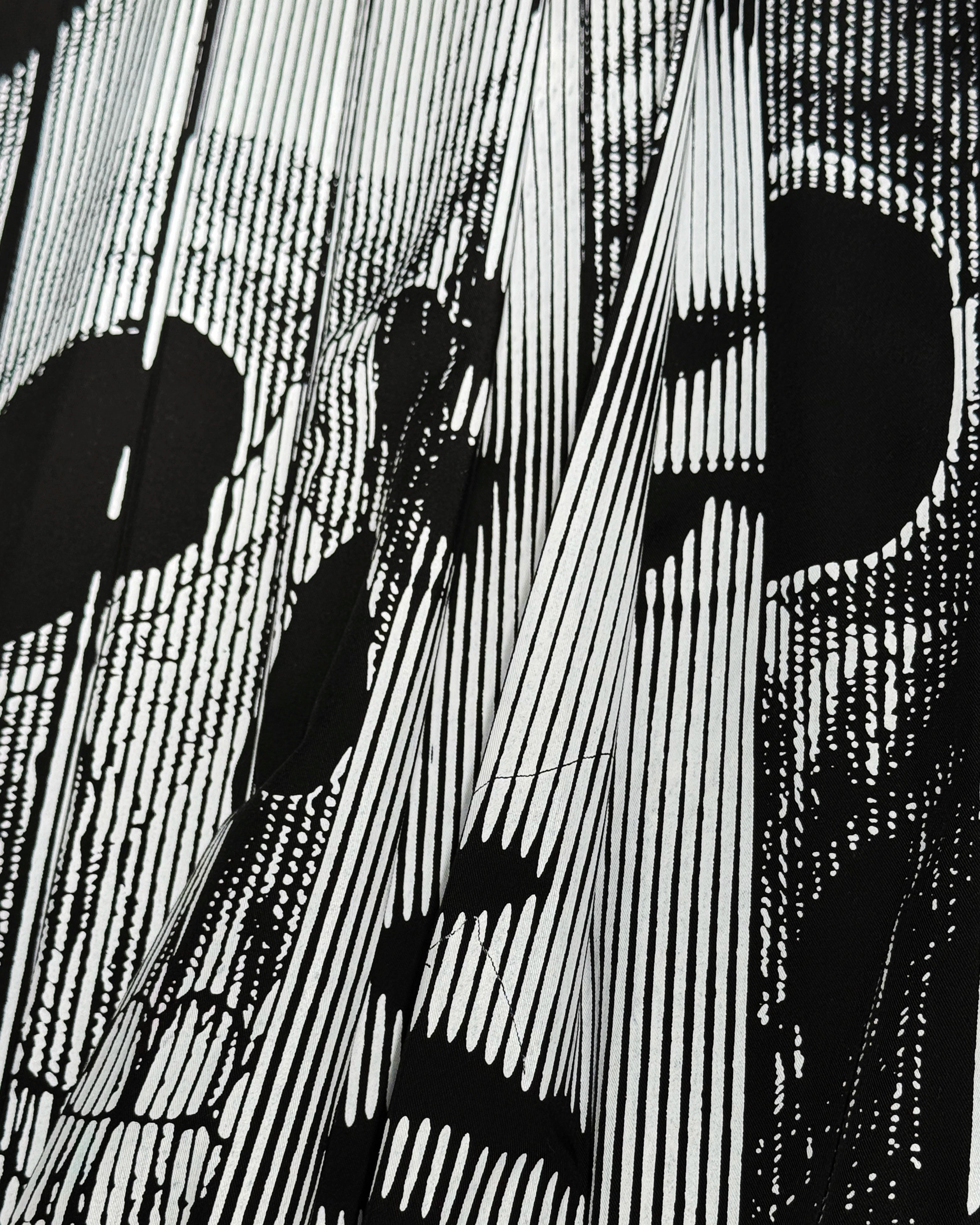 04 Skull Pleated Shirt